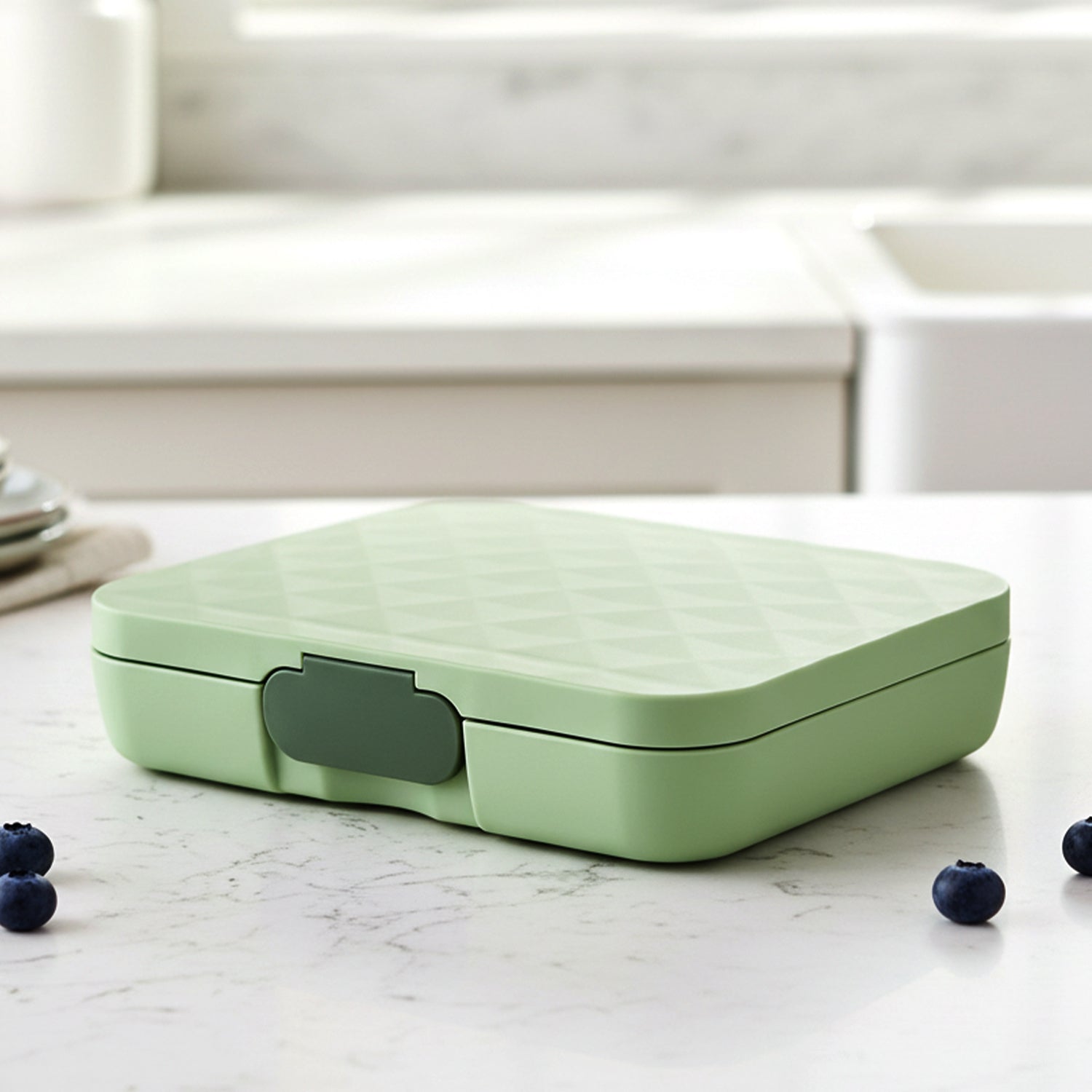 Meal storage lunch box with compartments for variety of foods