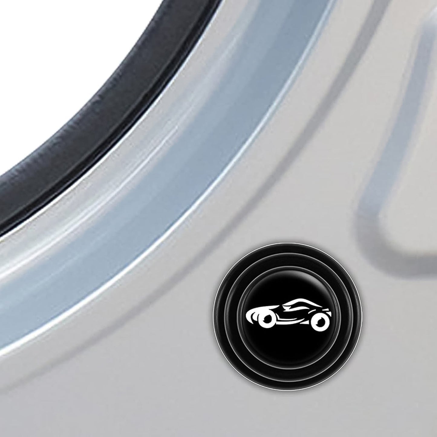 Car door protection sticker demonstrating its flexible and durable PVC material.