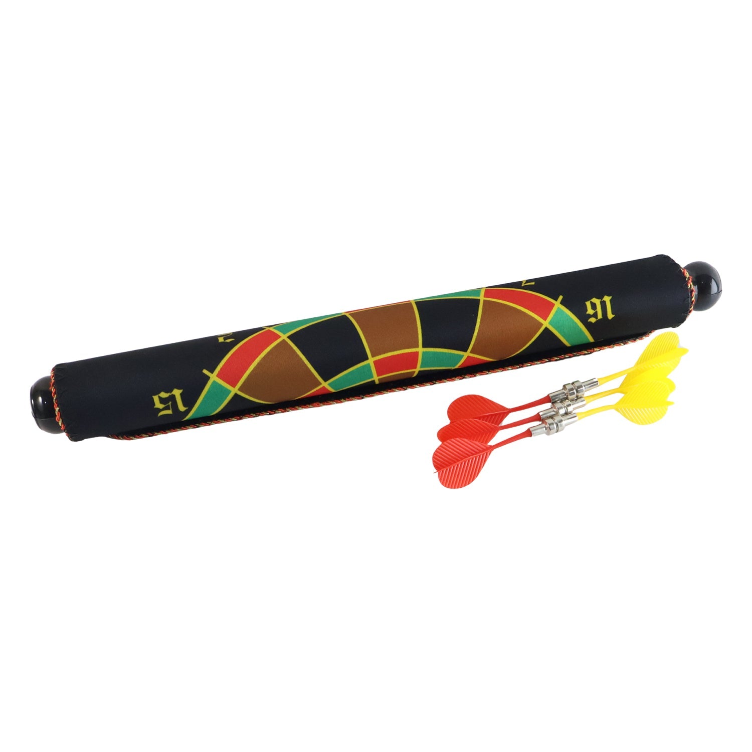Classic dart board designed for easy hanging and compact storage