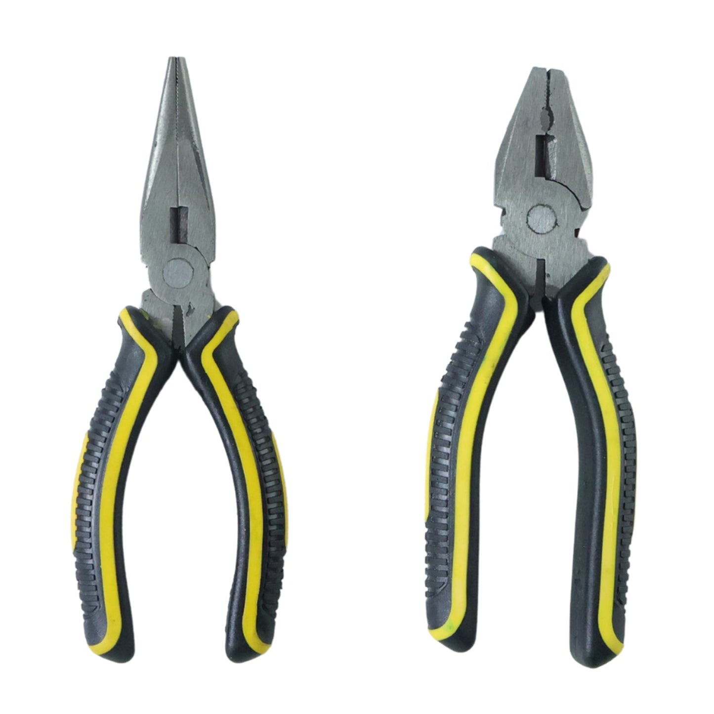 Combination pliers demonstrating their wire cutting capability on a workbench.