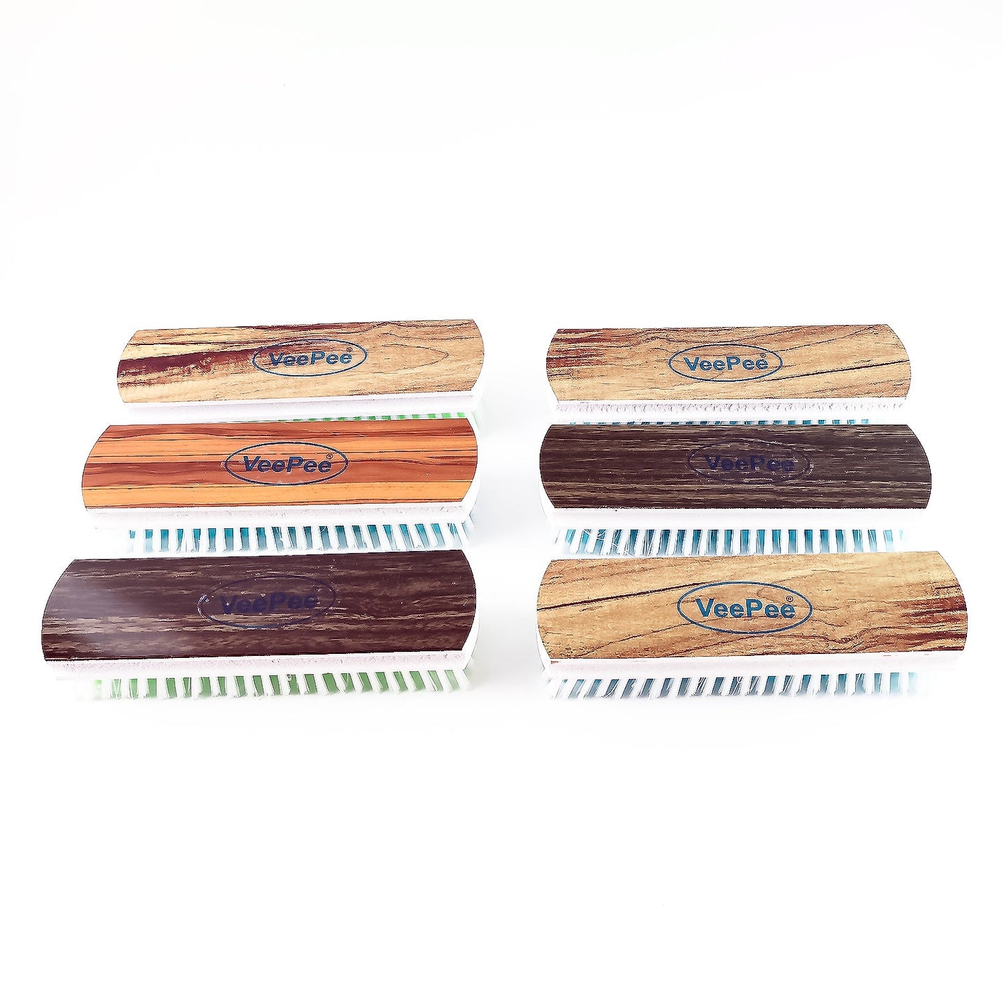 Textile scrub brush set with multi-color bristles and durable build
