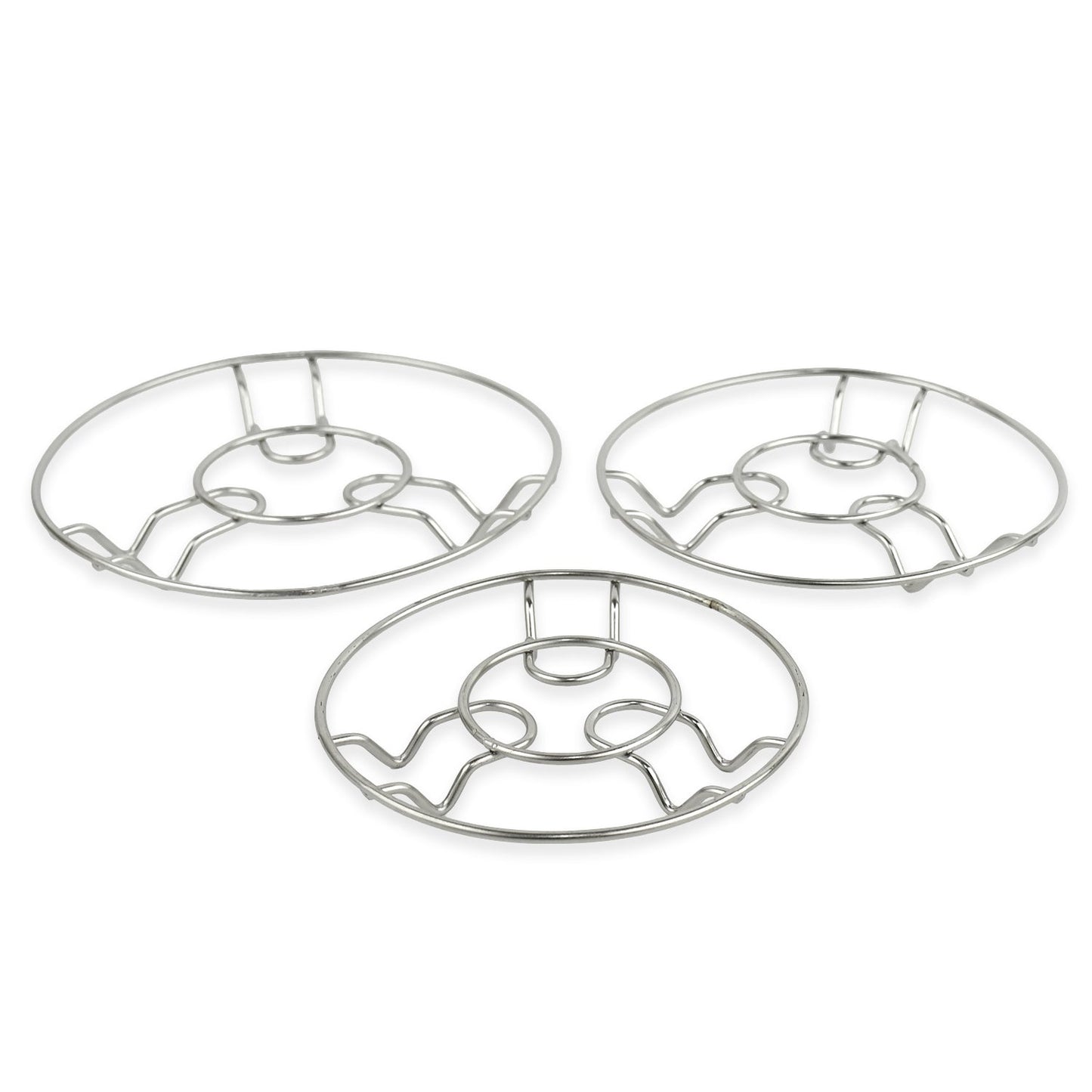 Minimalist design stainless steel heat-resistant trivets laid flat