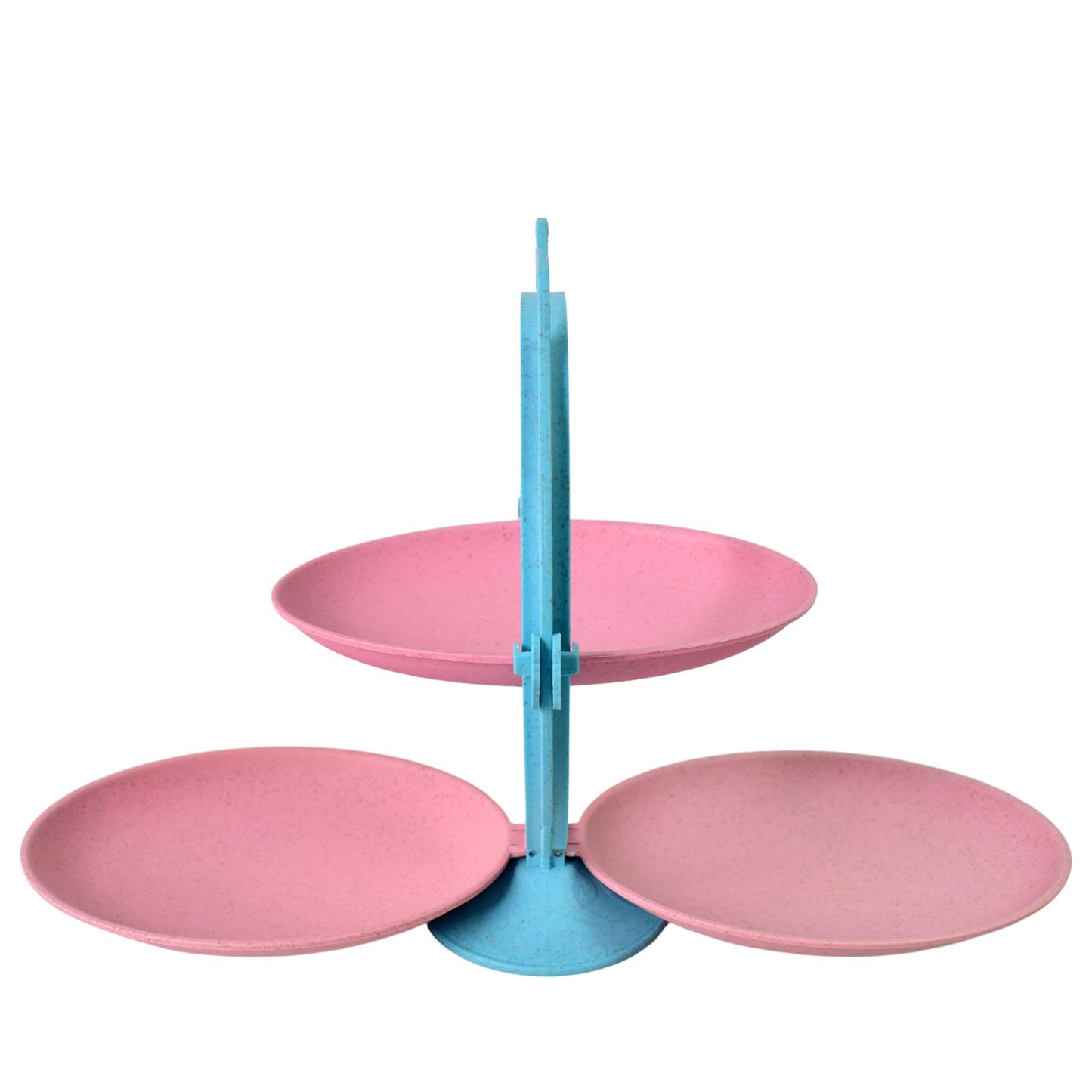 Mirror-finished fruit plate with fruits on top