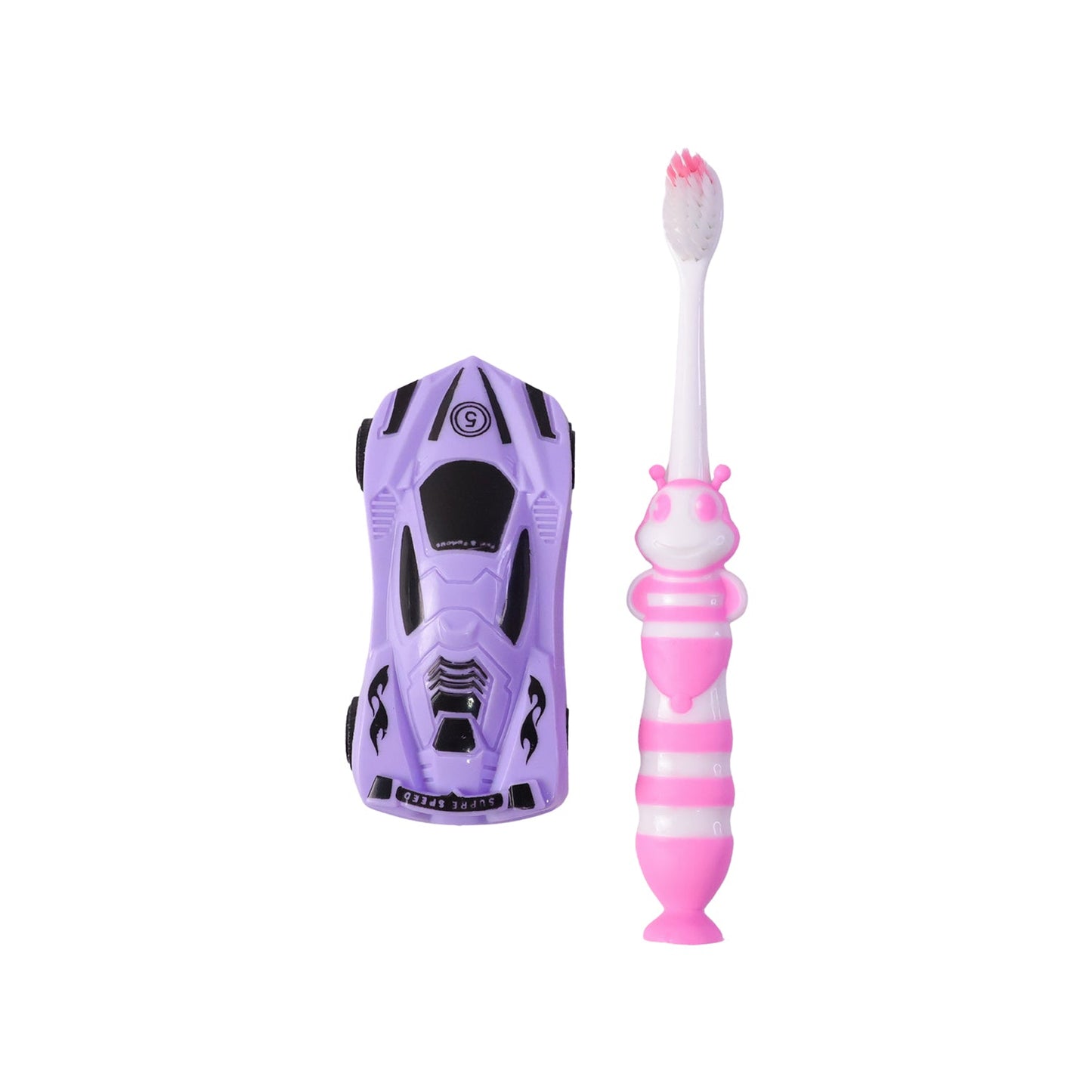 Durable and safe cartoon car toothbrush, ideal for toddlers