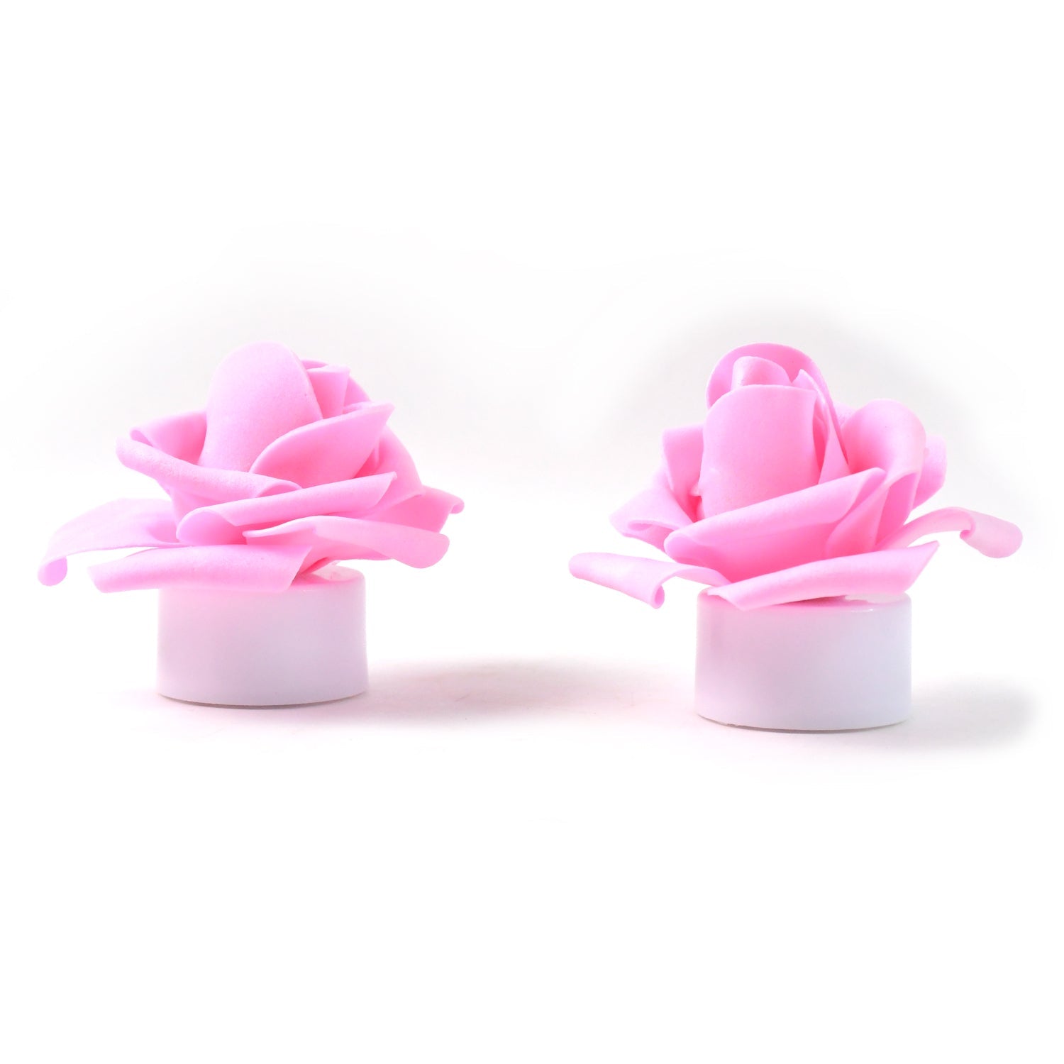 Romantic flickering LED tealight candle shaped like a rose flower