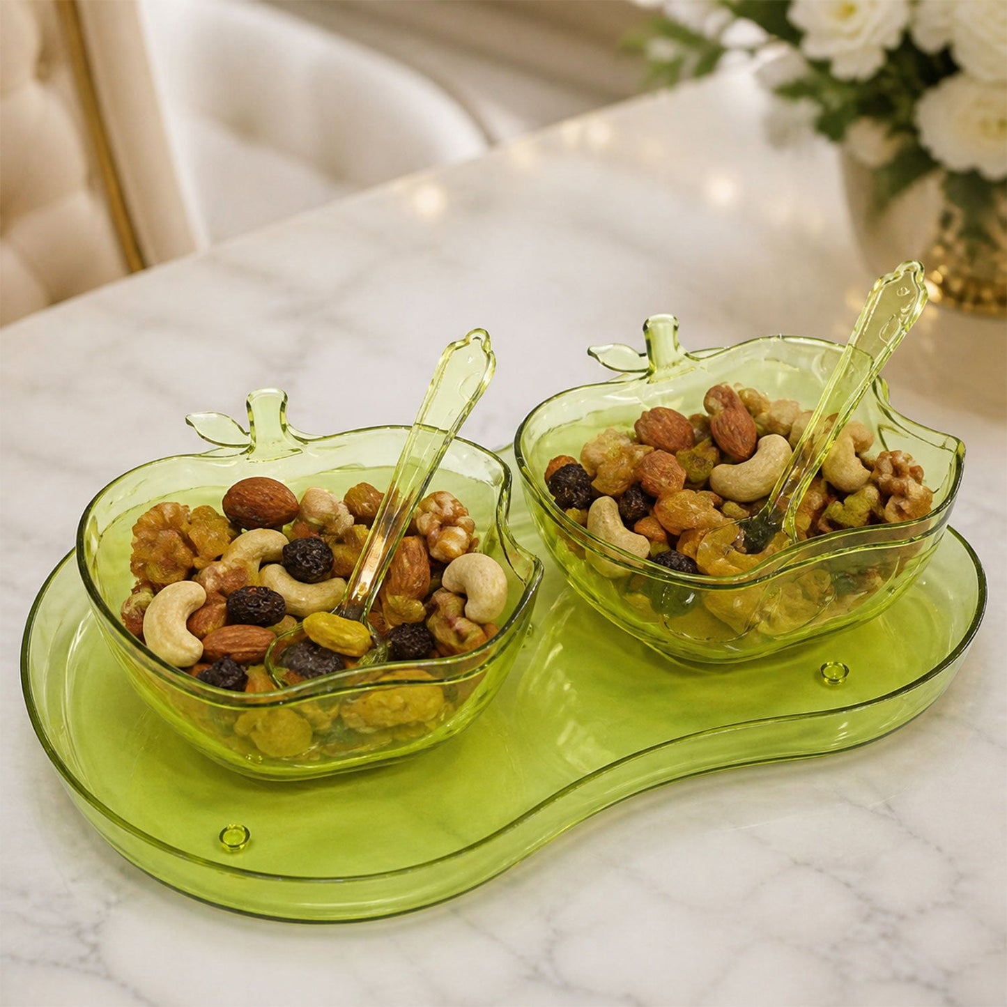Apple Shape Serving Set – 2Pc Dinnerware | Indo Glow