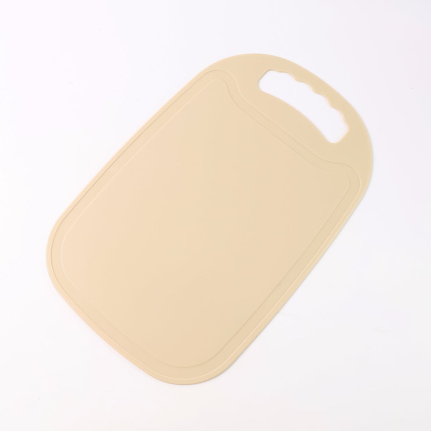 Rectangular plastic cutting board for effective kitchen food prep