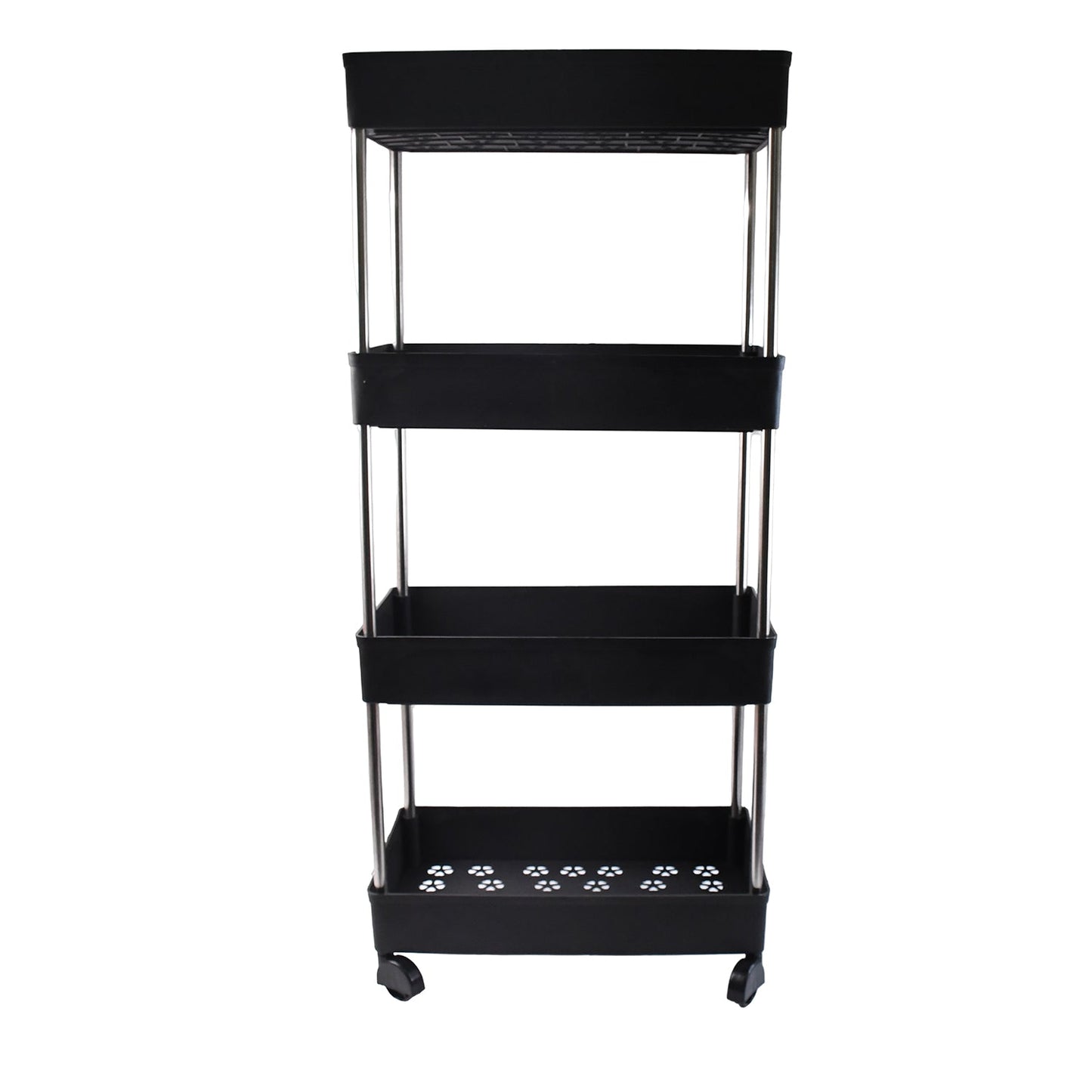 Room roll movable storage rack trolley with multi-use application