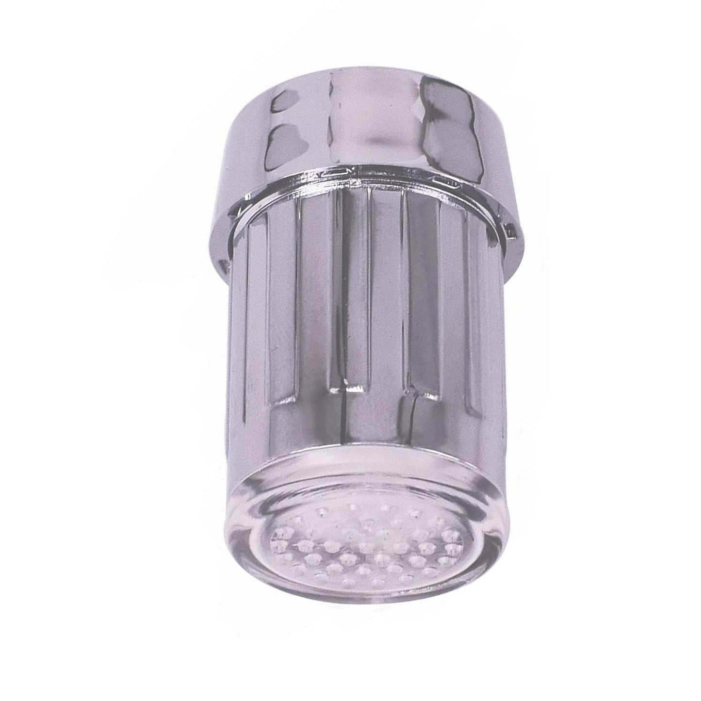 LED faucet light shining stylish blue glow from kitchen faucet adapter