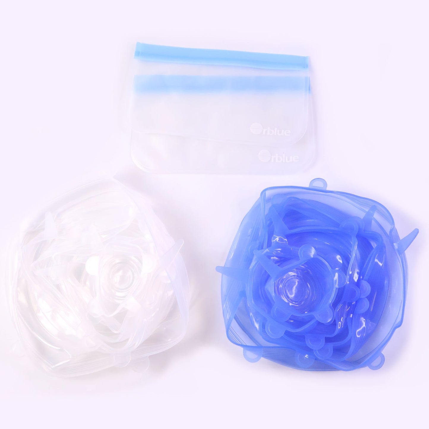 Airtight silicone lids stretched over bowls for secure food storage