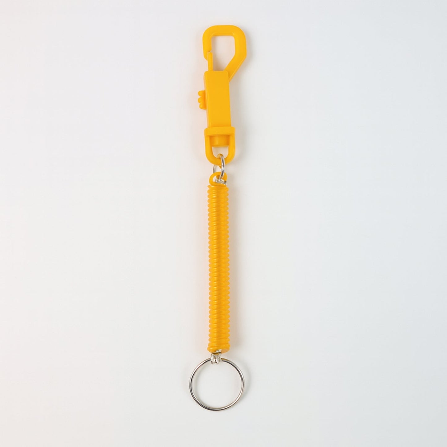 Ret retractable key holder showing metal split ring and sturdy carabiner