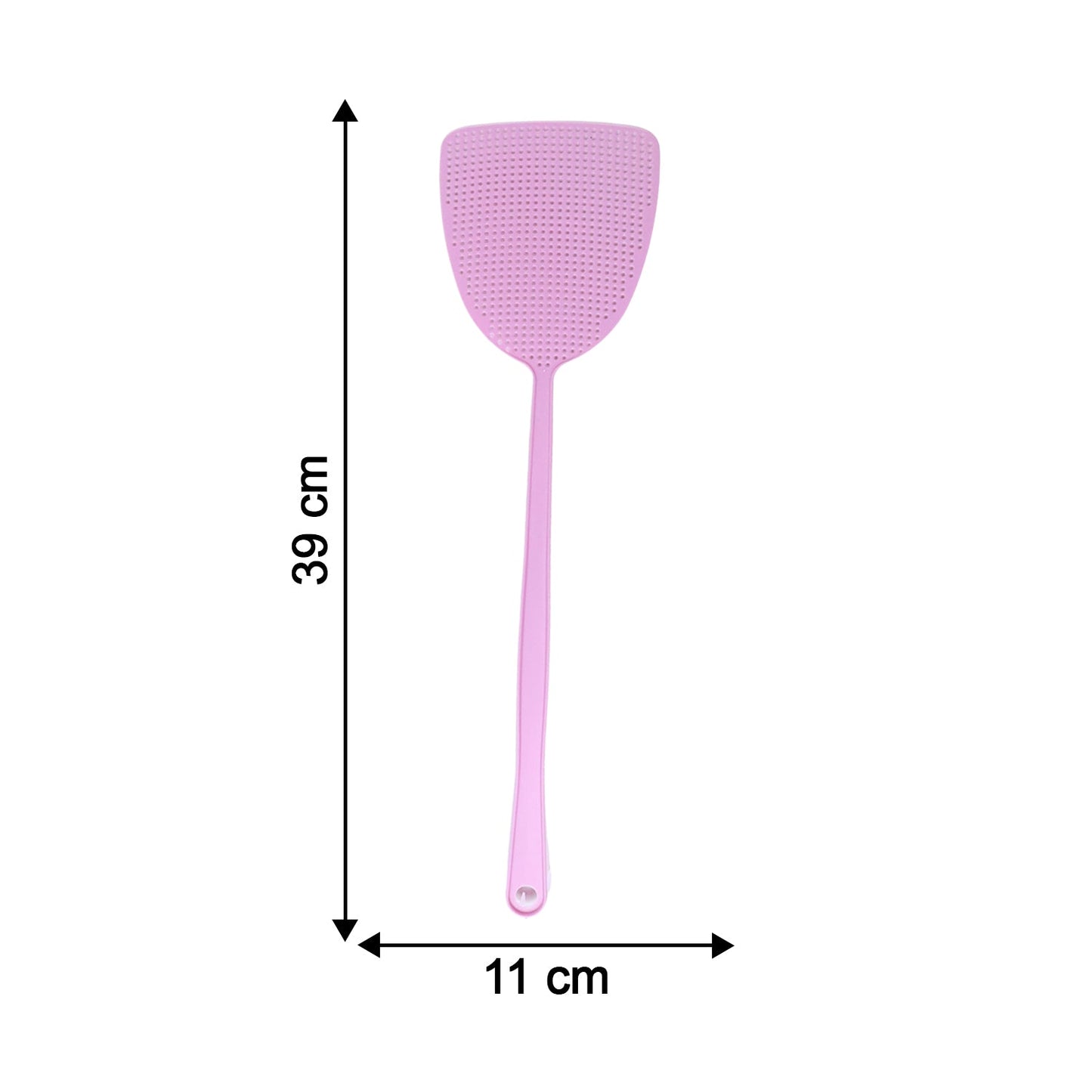 Reusable fly-killing swatter with long handle