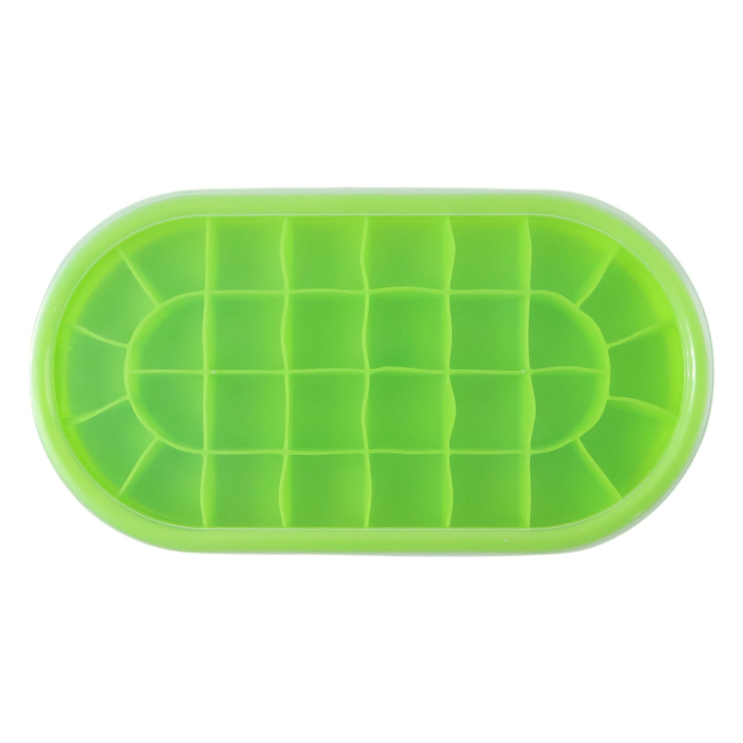 Freezer ice cube tray with oval compartments for home use