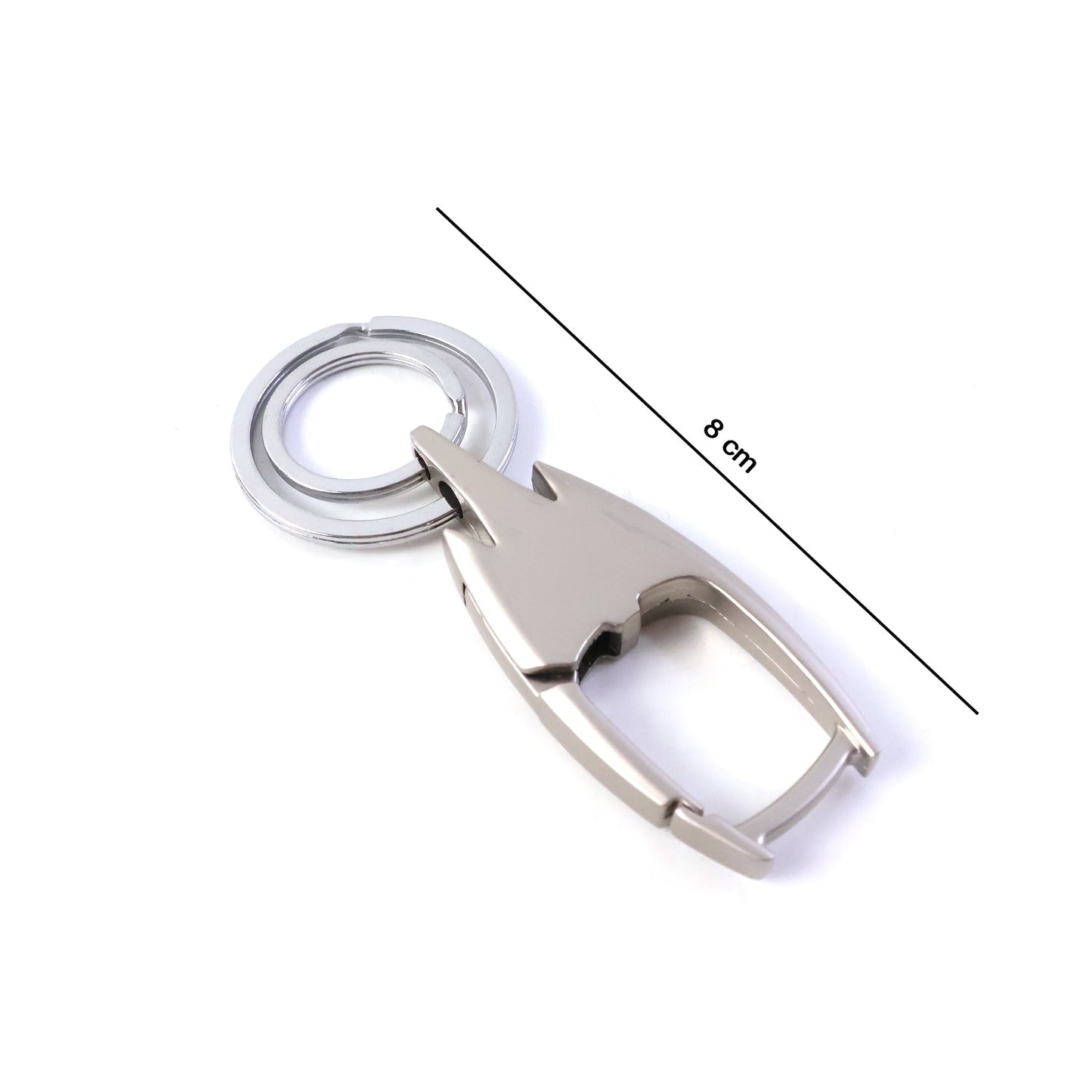 Premium metal keychain with secure grip
