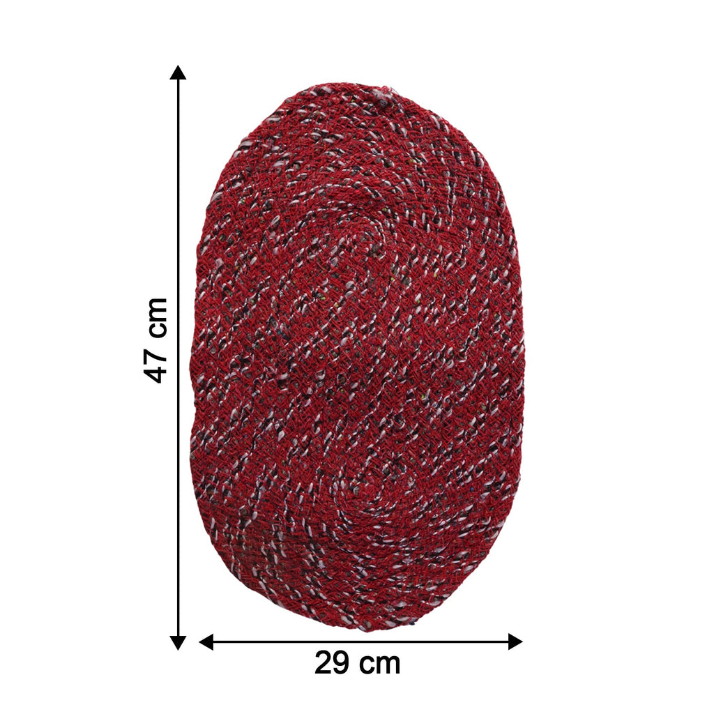 Stylish Oval Floor Mat – (1 Pc, 50x30 Cm)