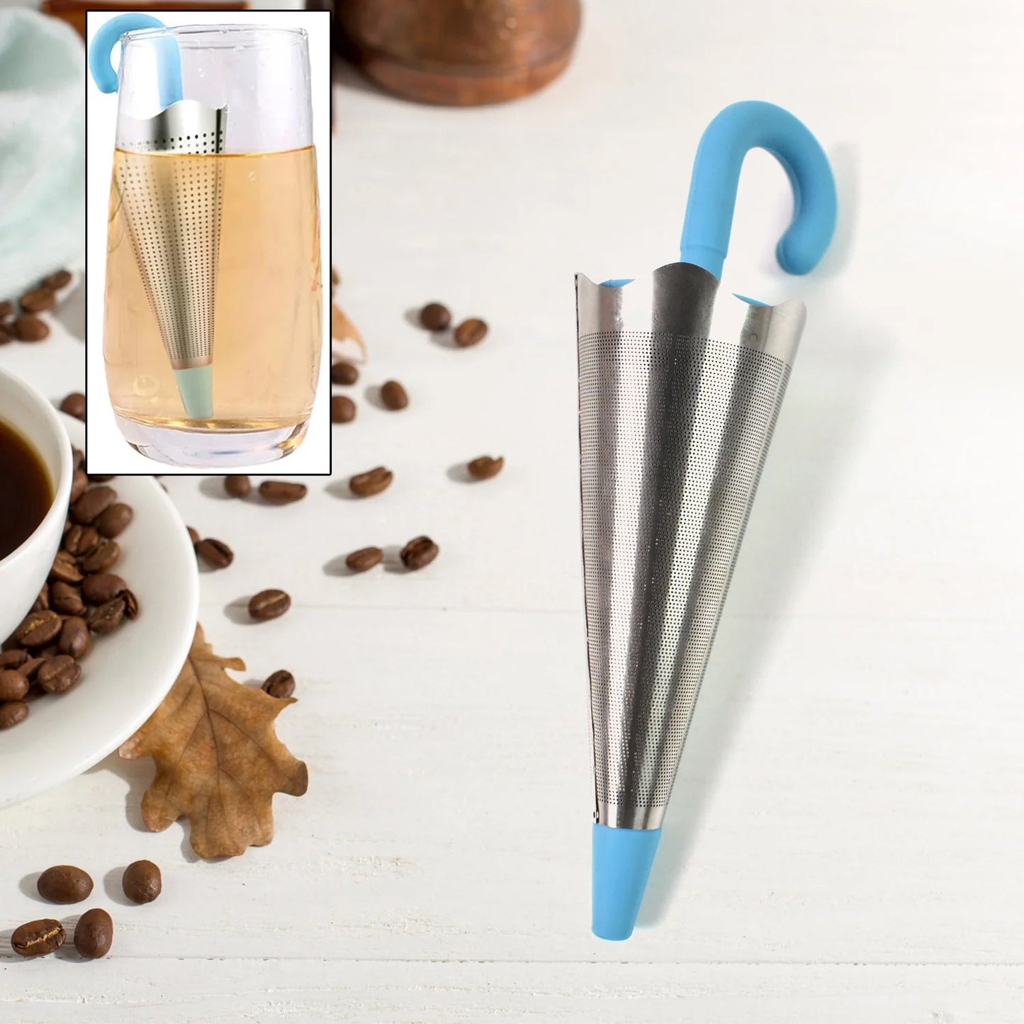 Decorative umbrella stirrer from the tea & coffee accessories combo set