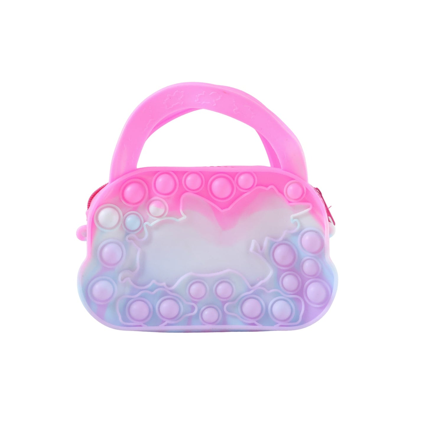 Unicorn design pop it silicone coin purse with zipper