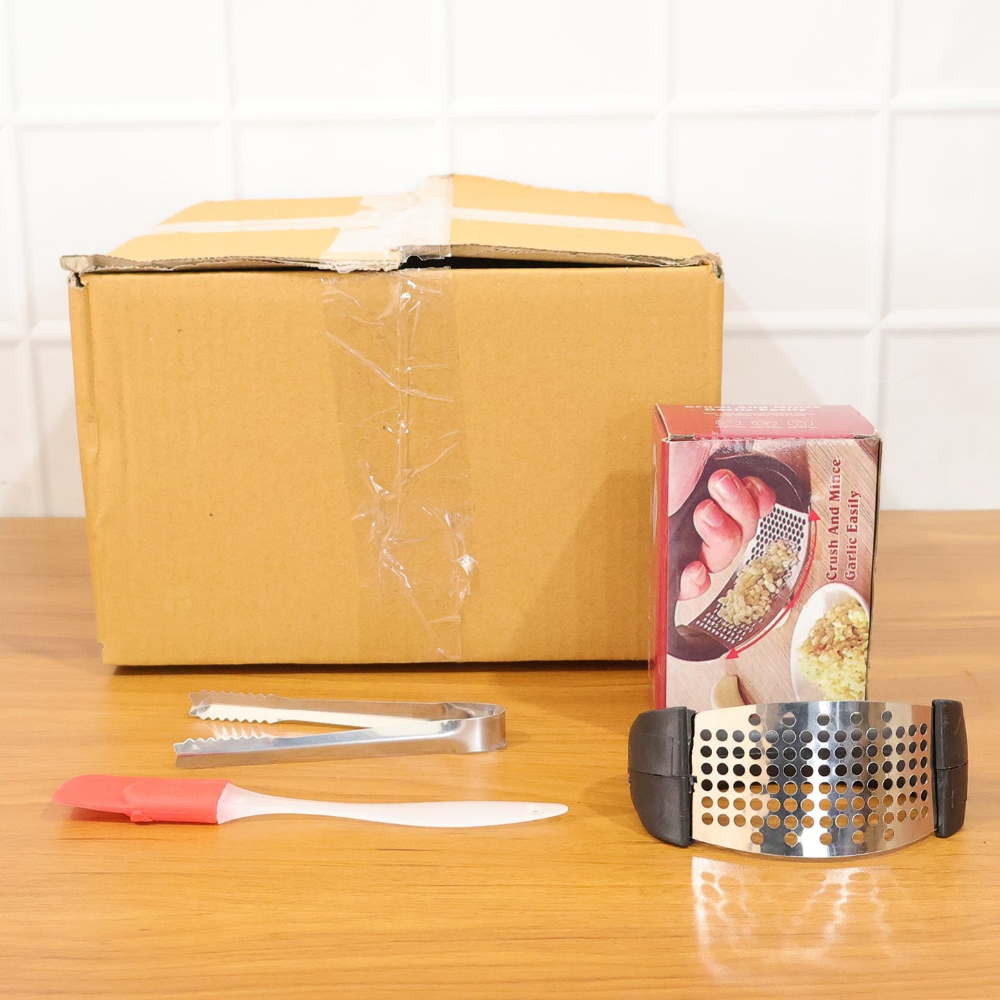 Compact 3-in-1 kitchen tool set for mixing, serving, and food preparation