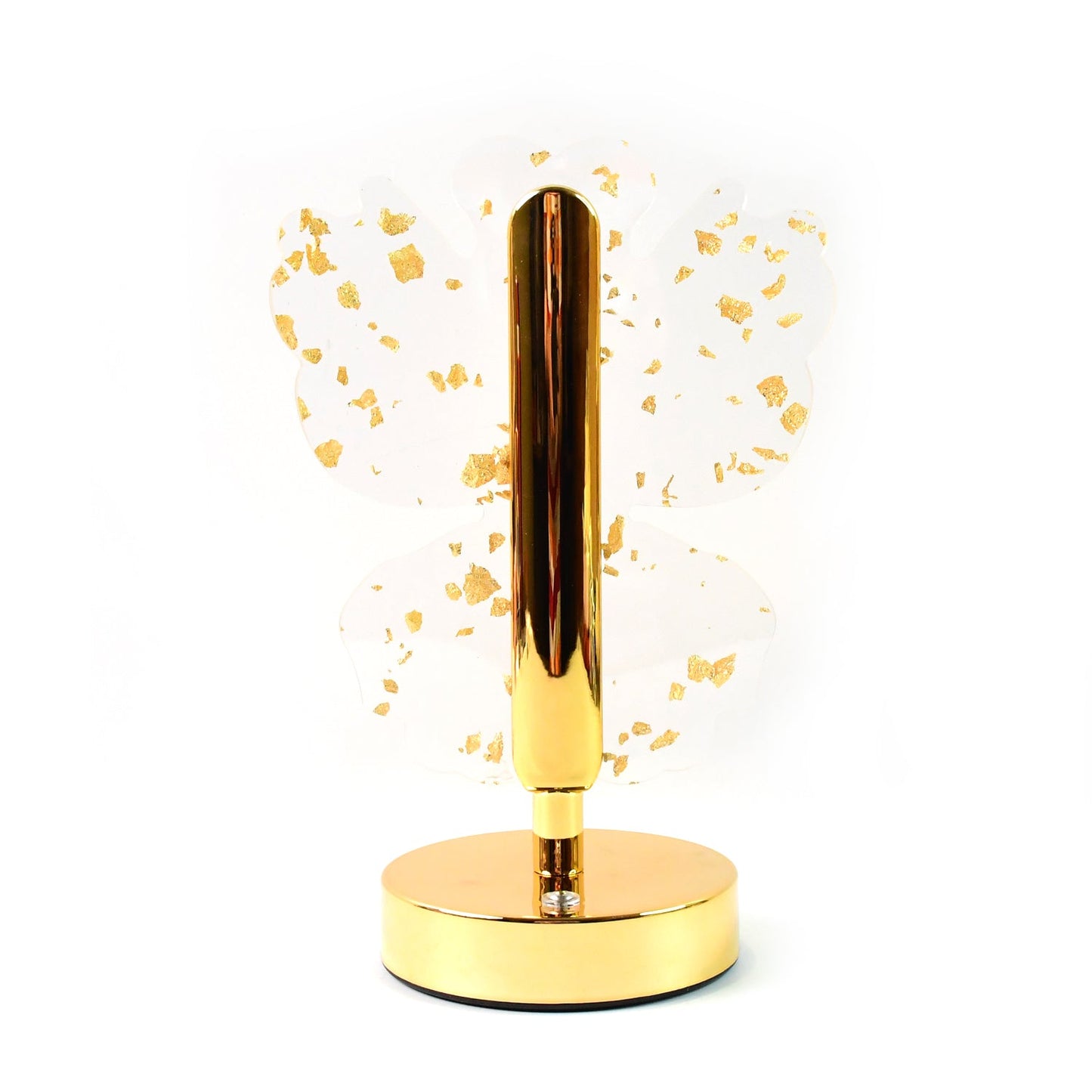 USB rechargeable port on luxury golden crystal butterfly table lamp