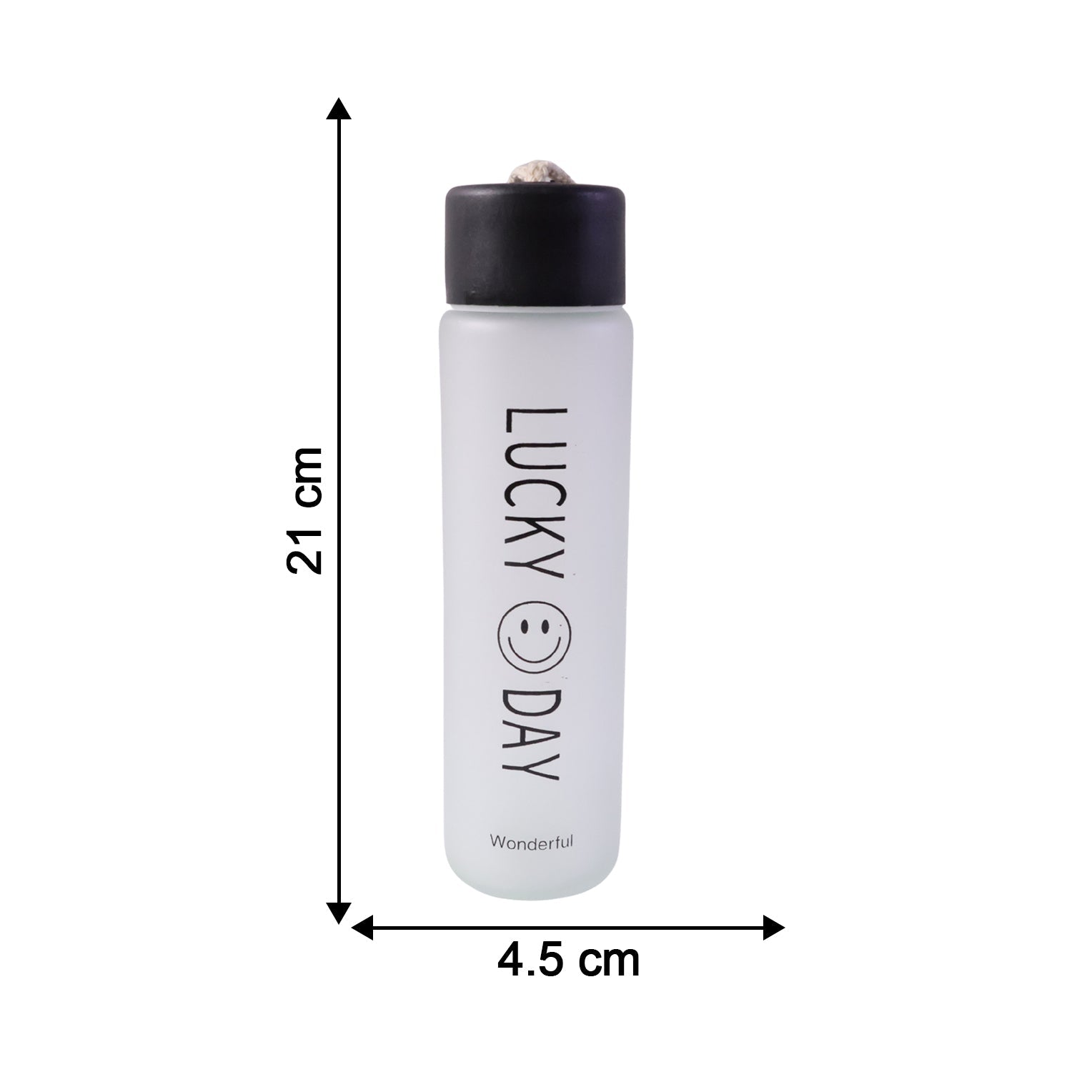 Stylish frosted drinking bottle in compact size