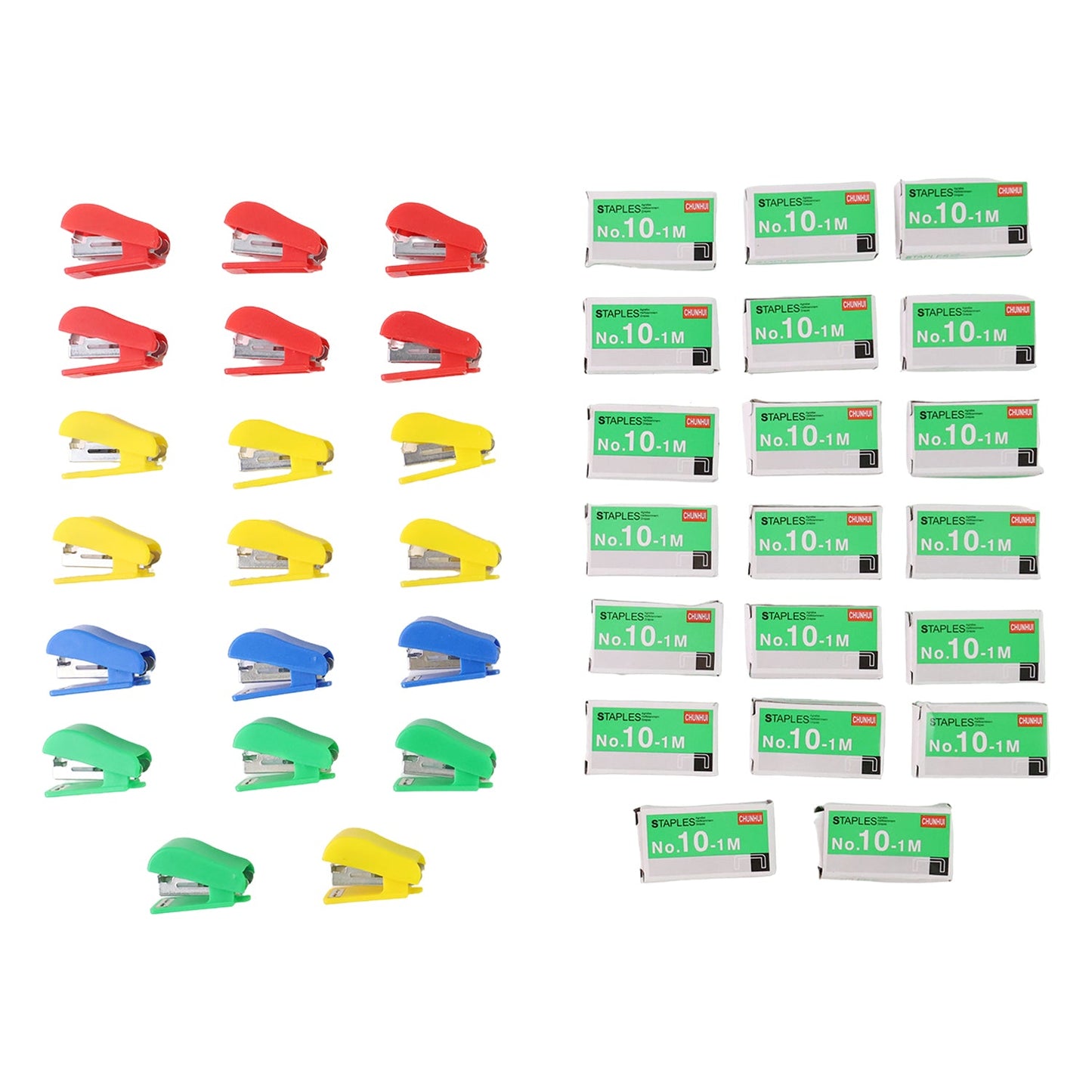 Small stapler set with 20 pin strips included for office use