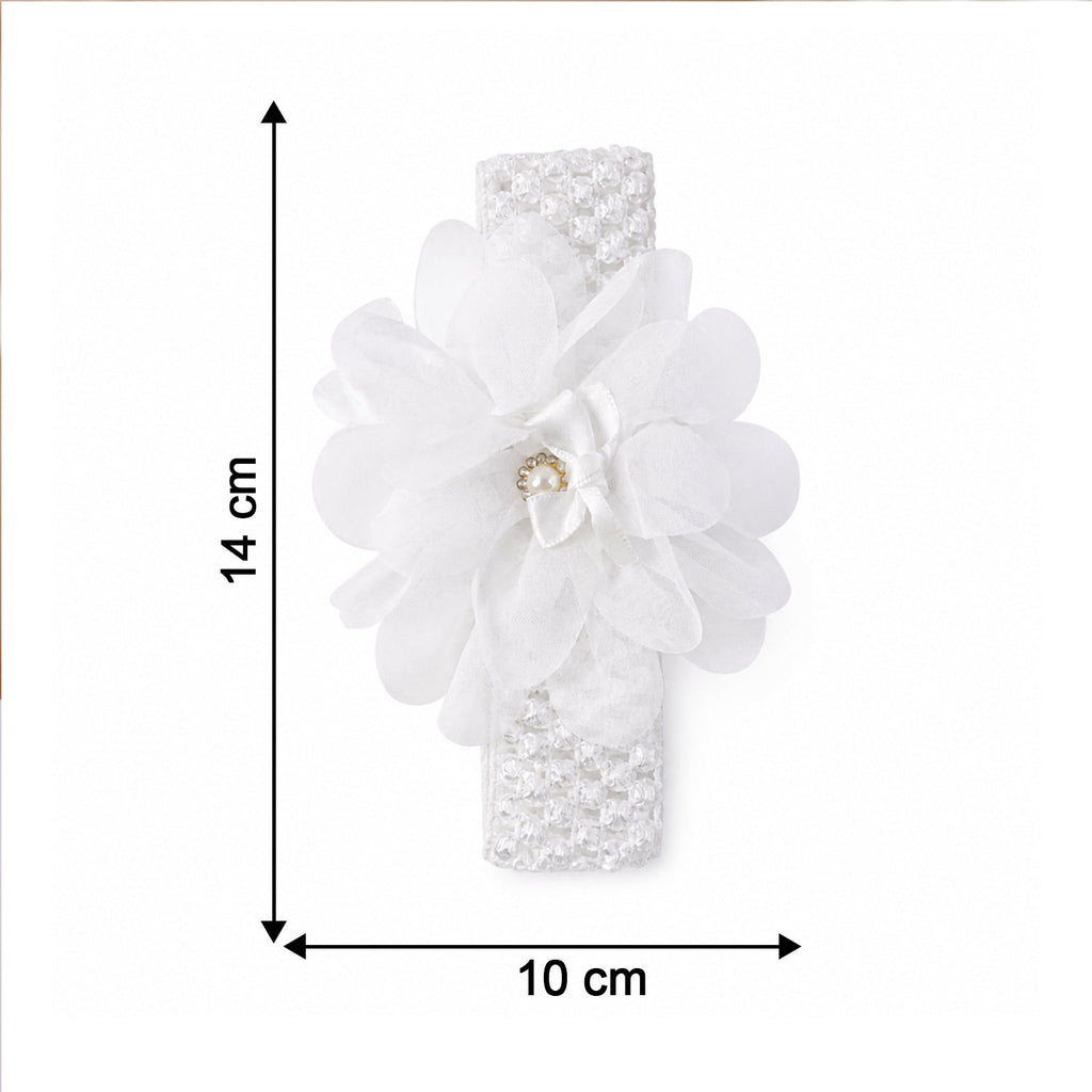 Cute Soft Elastic Floral Baby Headband Stylish Stretchable Hair Band (1 Pc)
