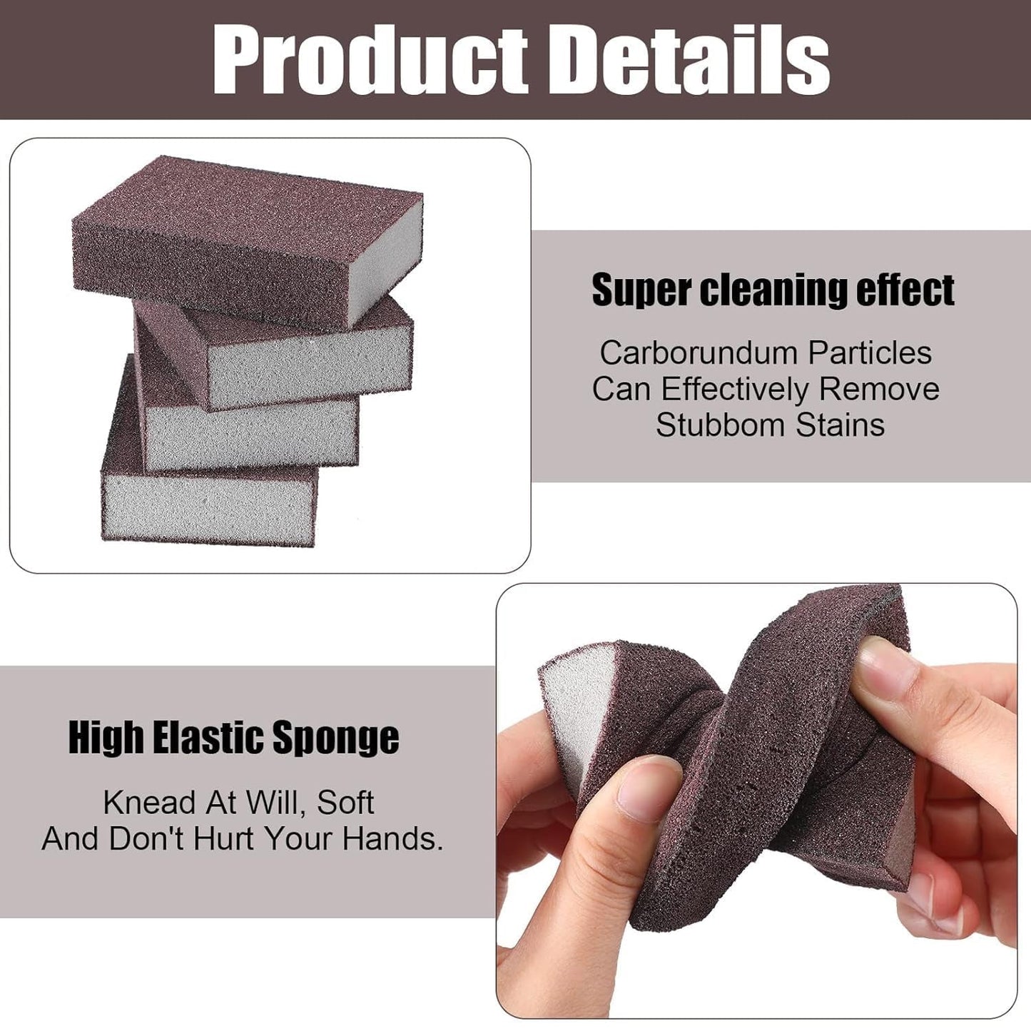 Durable kitchen cleaning sponge with abrasive scrub surface