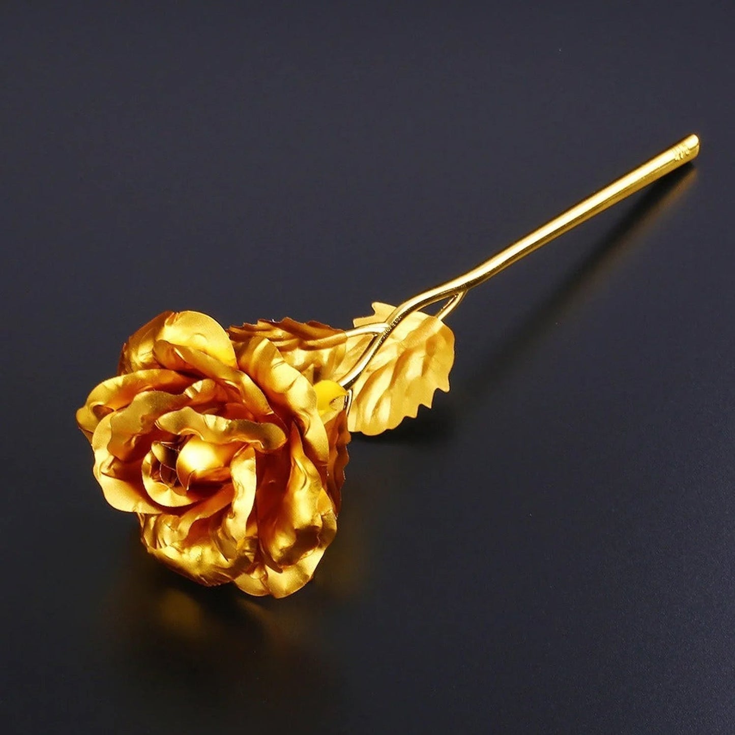 Decorative heart love showpiece with golden rose flower for special occasions