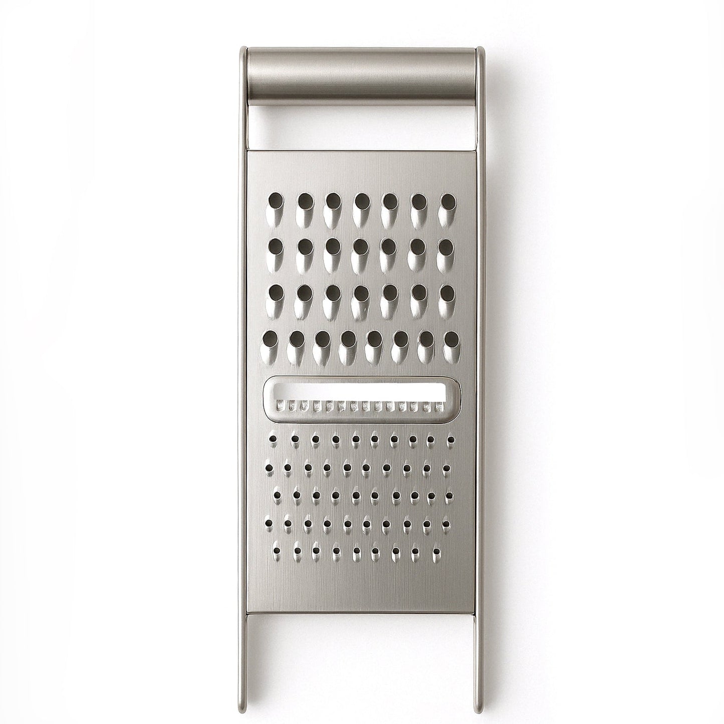 Quick prep stainless steel grater and slicer with sharp blades