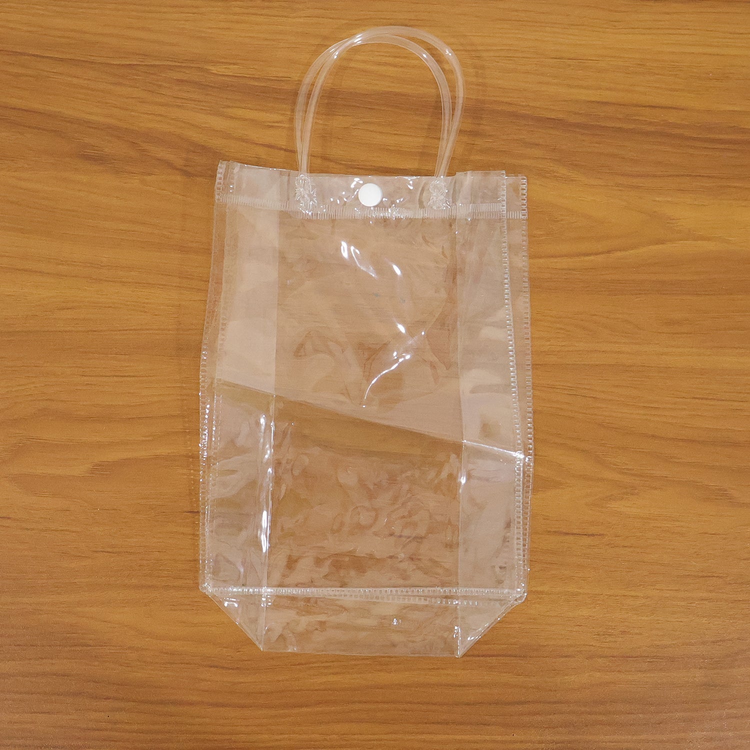 Small plastic organizer bag part of transparent PVC carry bag set