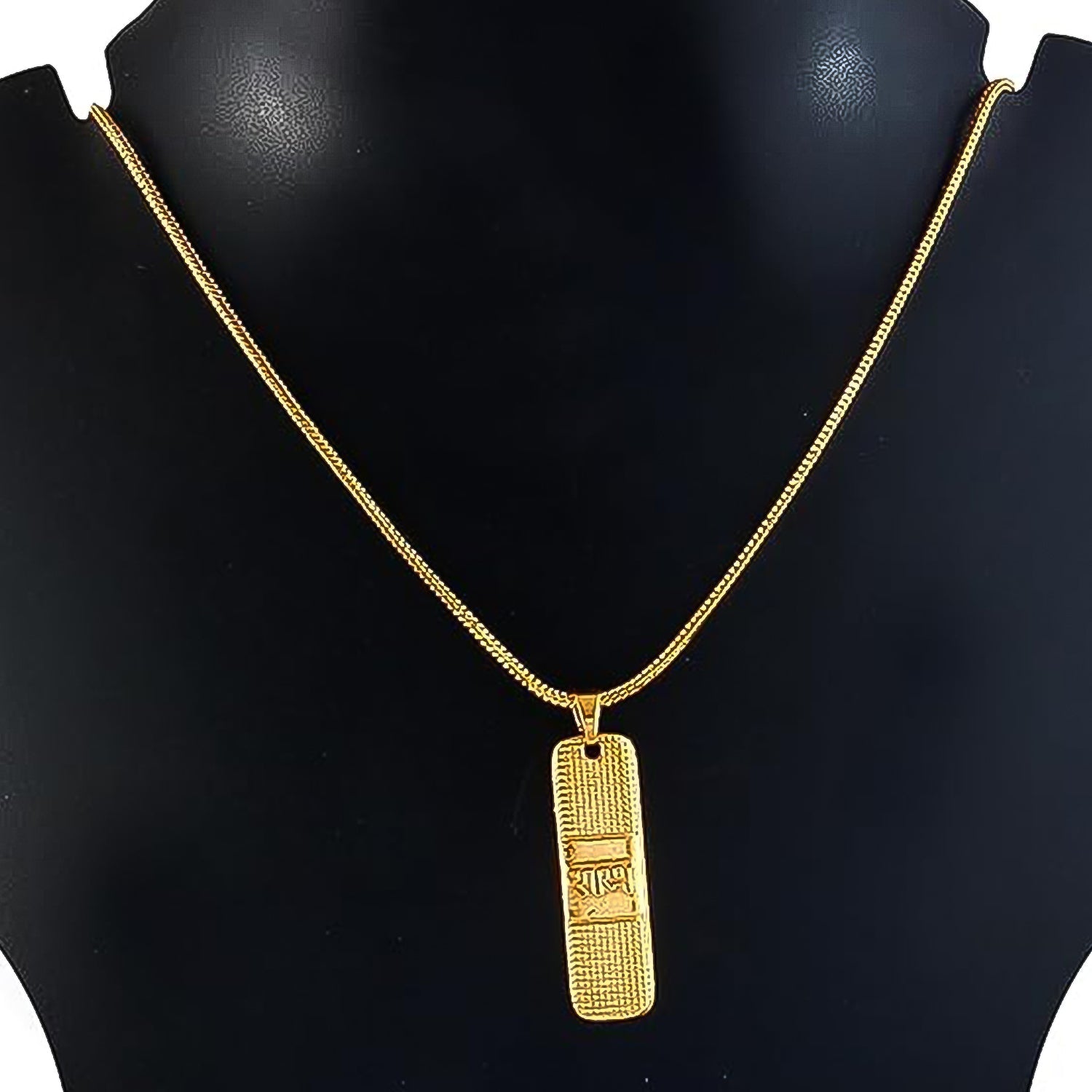 Diverse individuals, men and women, proudly wearing the unisex gold plated Ram Naam locket.