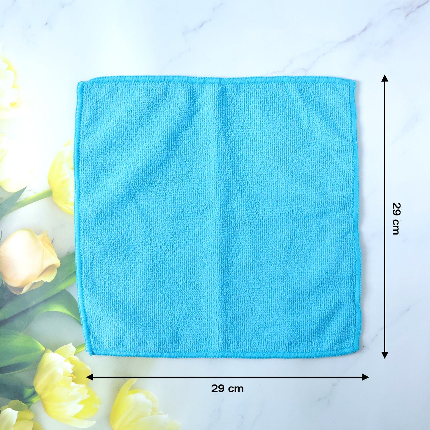 Detail showing soft microfiber fabric of cleaning cloth
