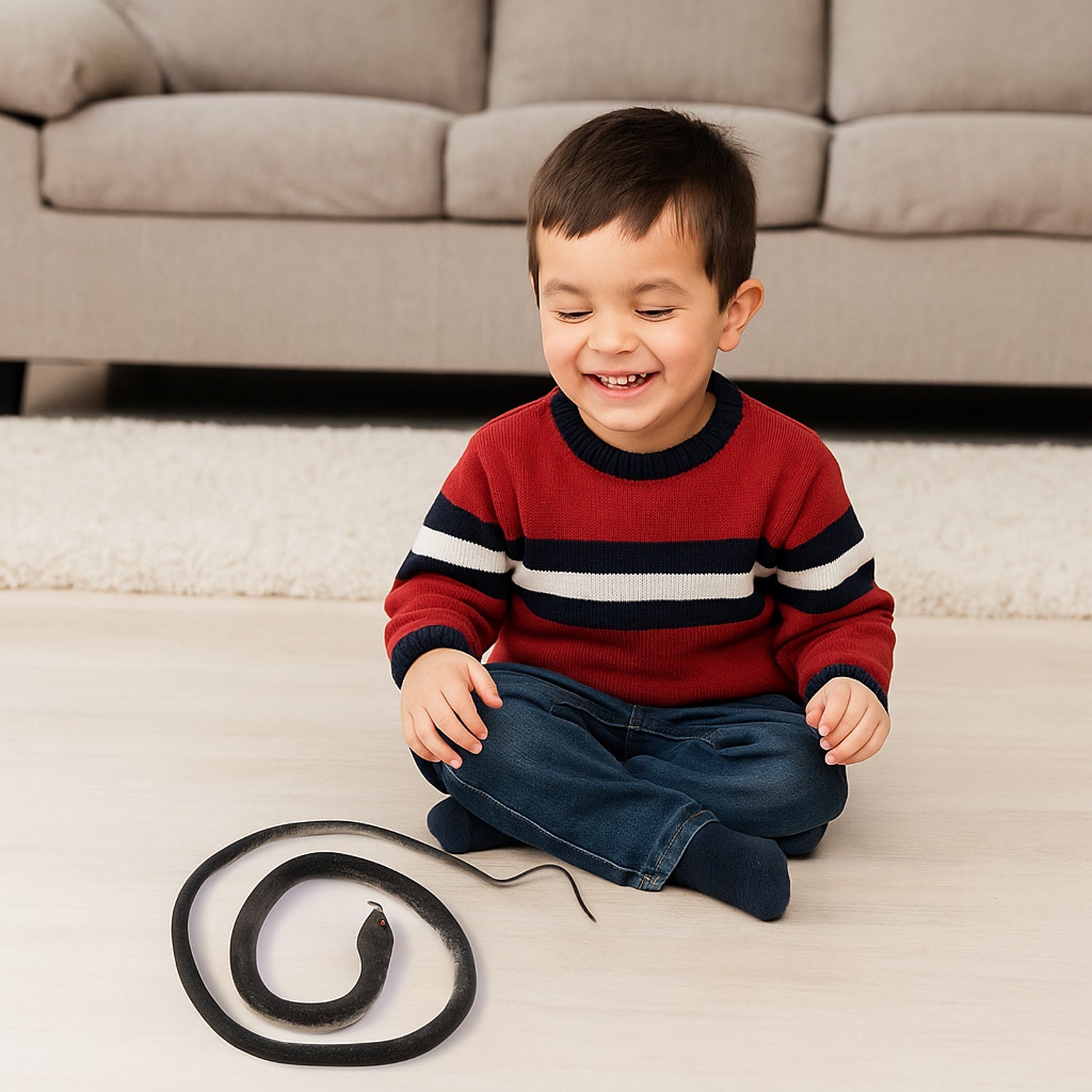 Realistic fake snake toy for garden and prank use