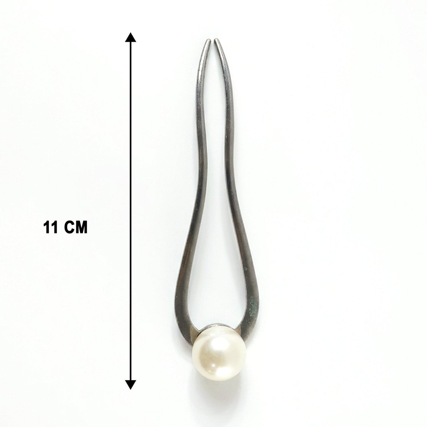 Minimalist pearl hair pin clip