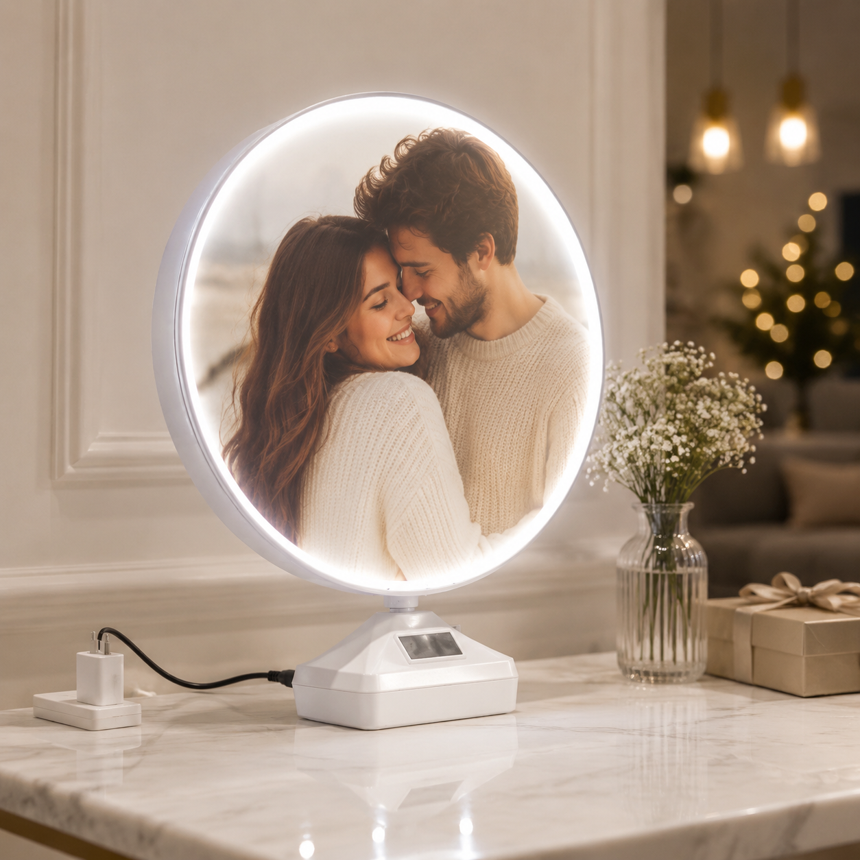 LED Magic Mirror Photo Frame – 2-in-1 USB Powered Decor | Styleva