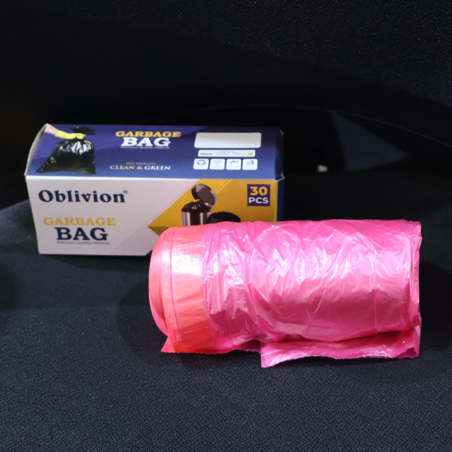 Garbage bag roll pack for easy and hygienic waste handling