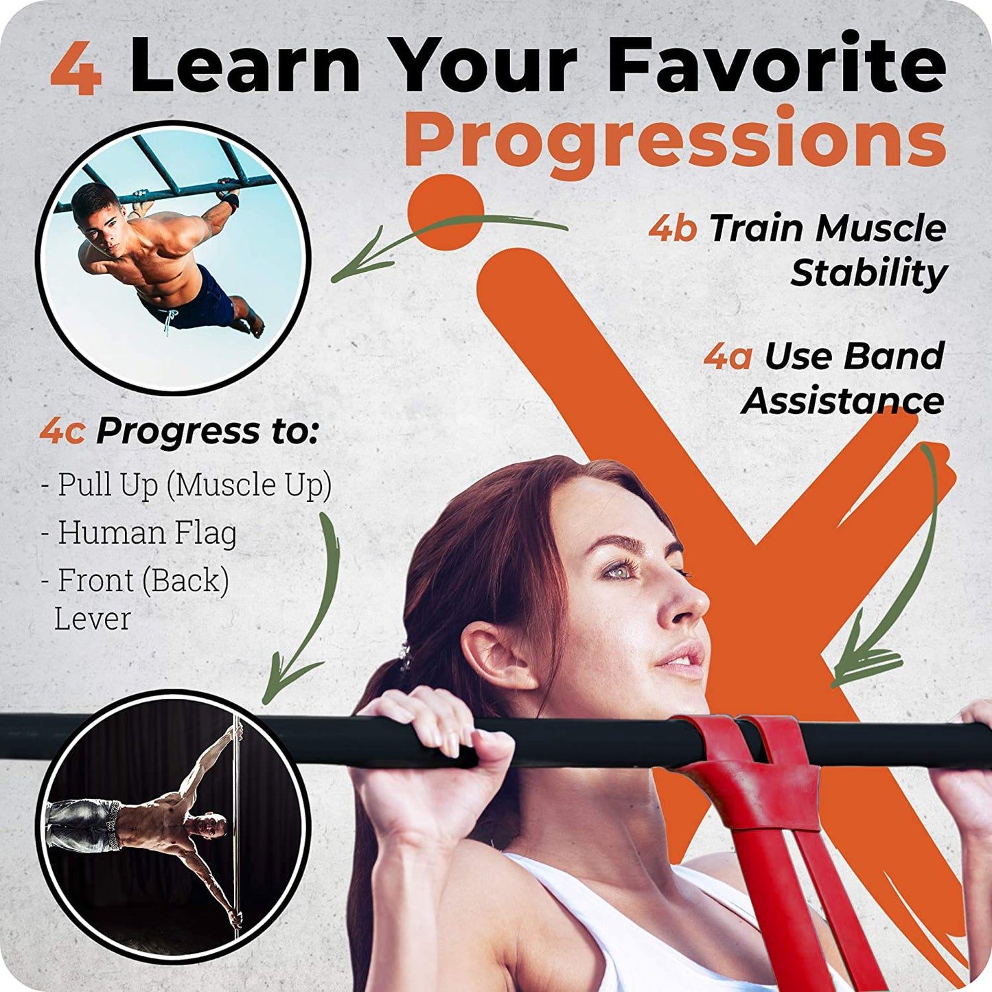 Neatly folded resistance band 2080x13 mm for easy storage