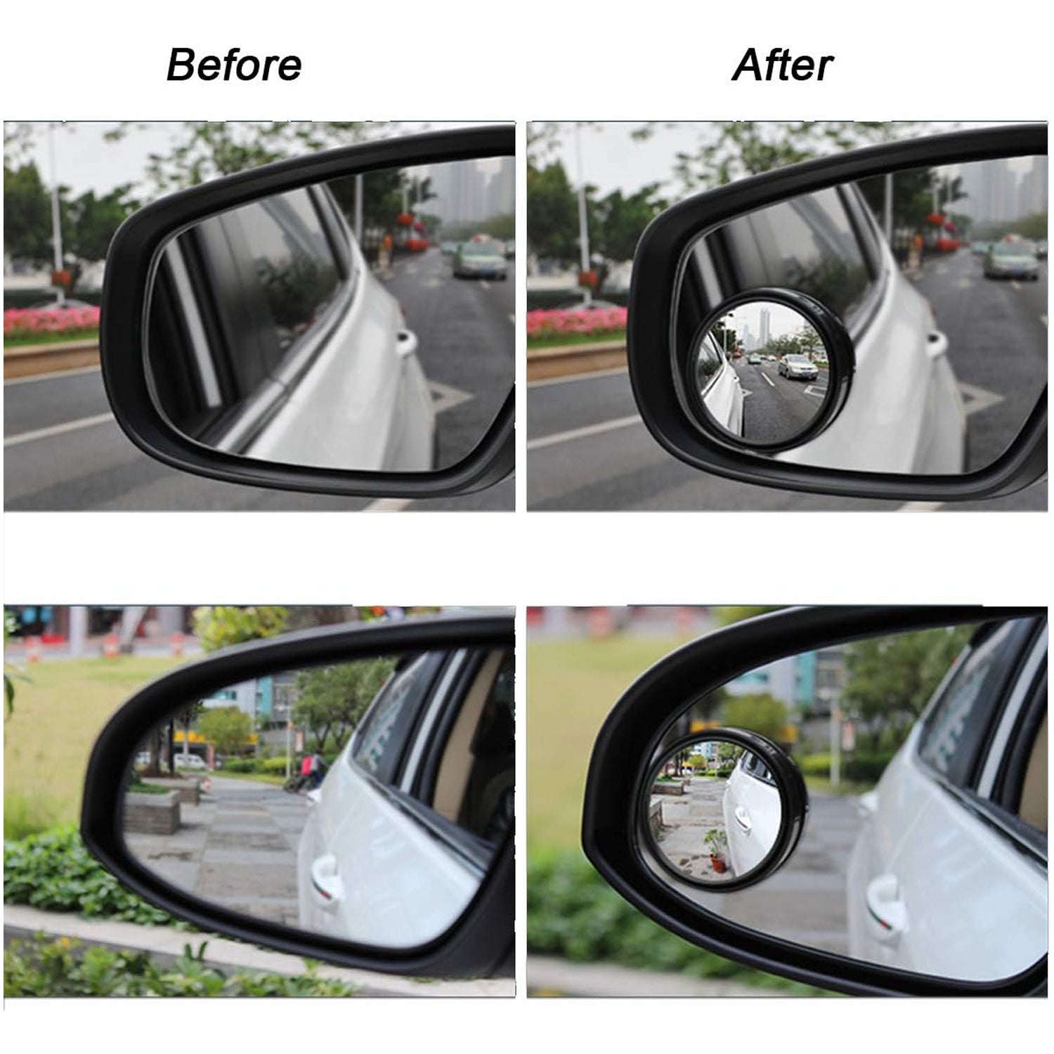 Car Blind Spot Convex Side Mirror Set (2 Pc / Mix Color)
