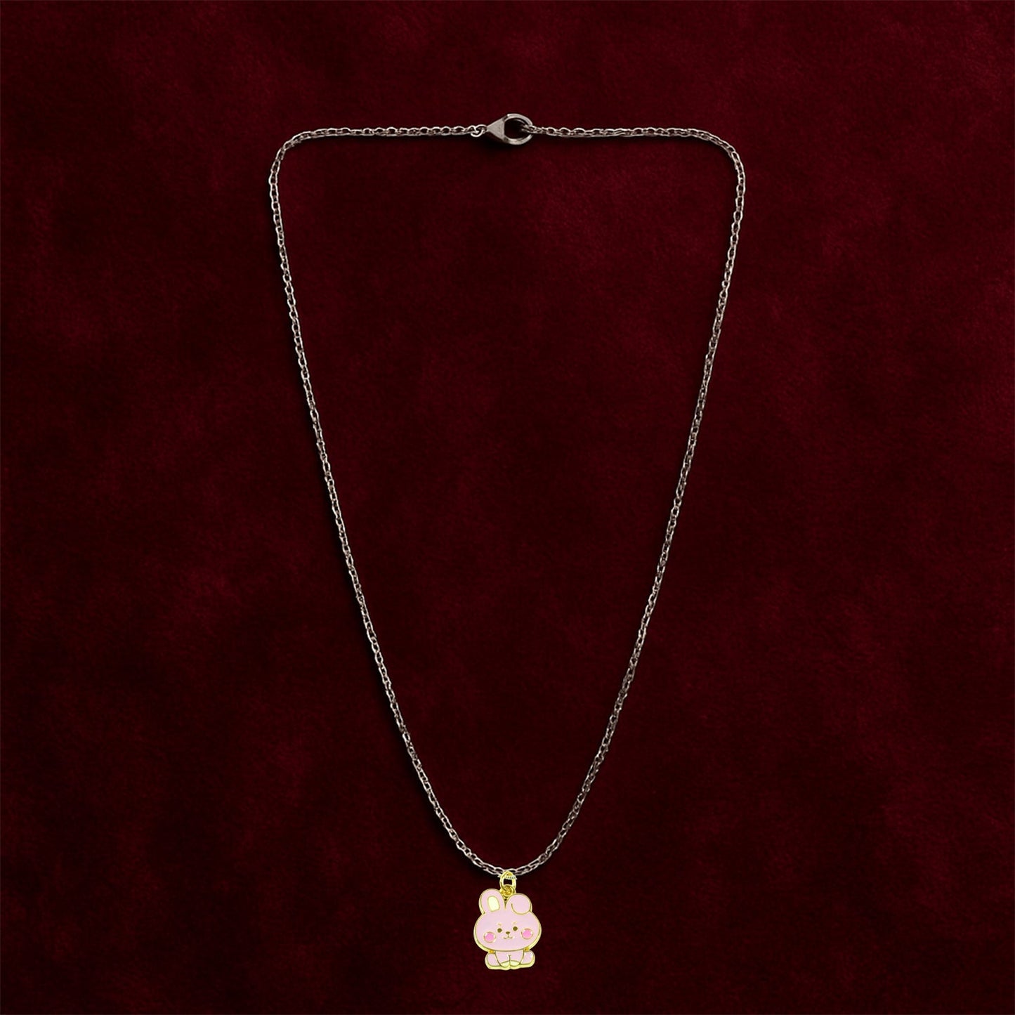 Eternal bond pendant necklace with lightweight alloy chain and vibrant design