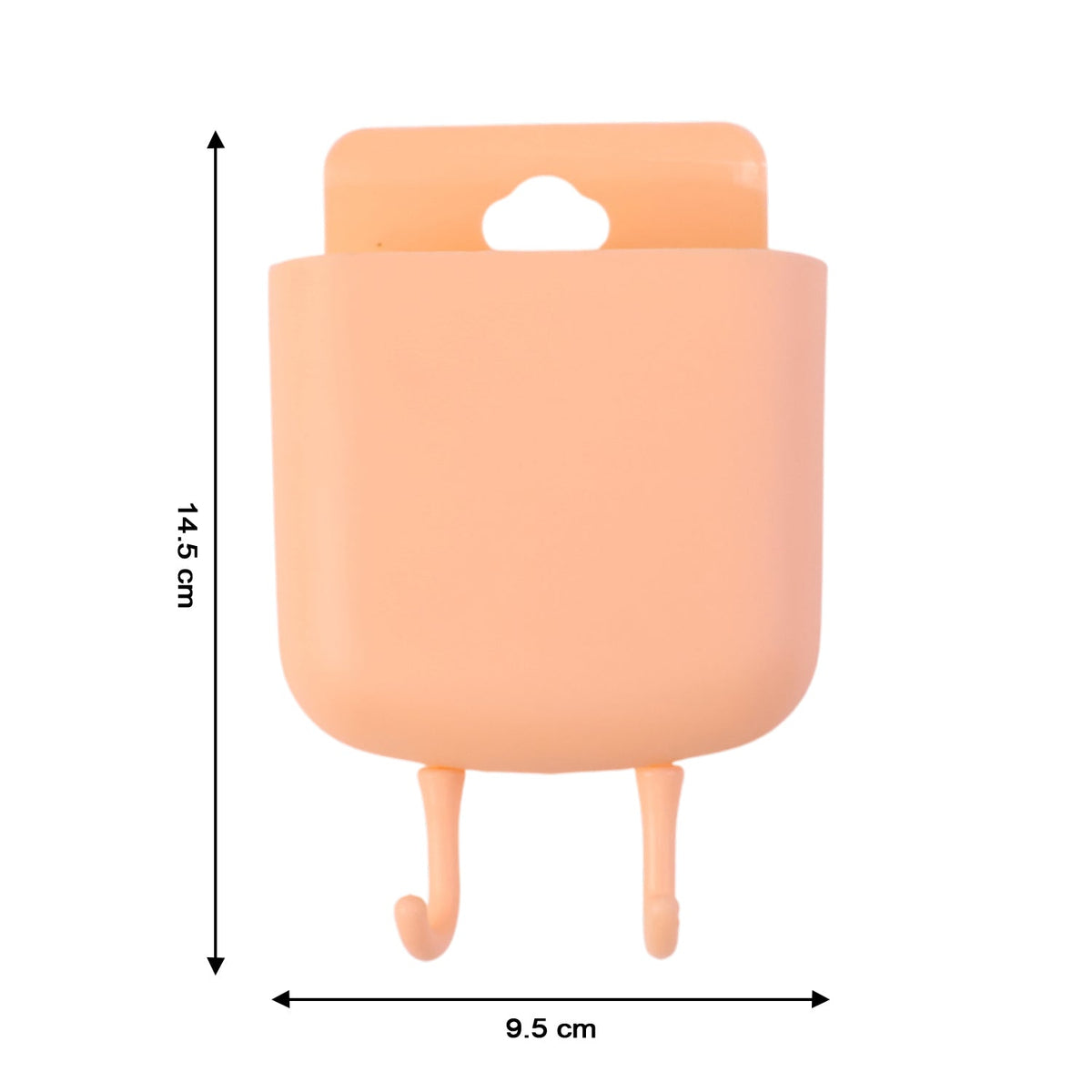 Bedroom wall organizer pocket for mobile charging and accessories