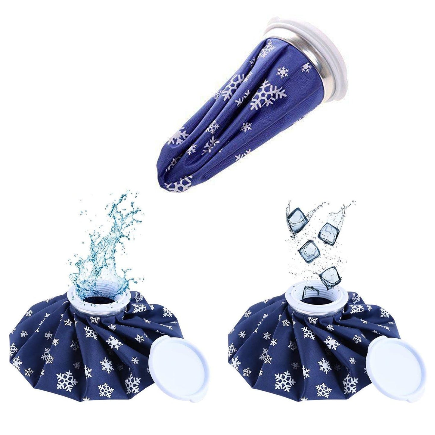 Therapeutic ice bag providing soothing cold therapy for neck and shoulder discomfort.