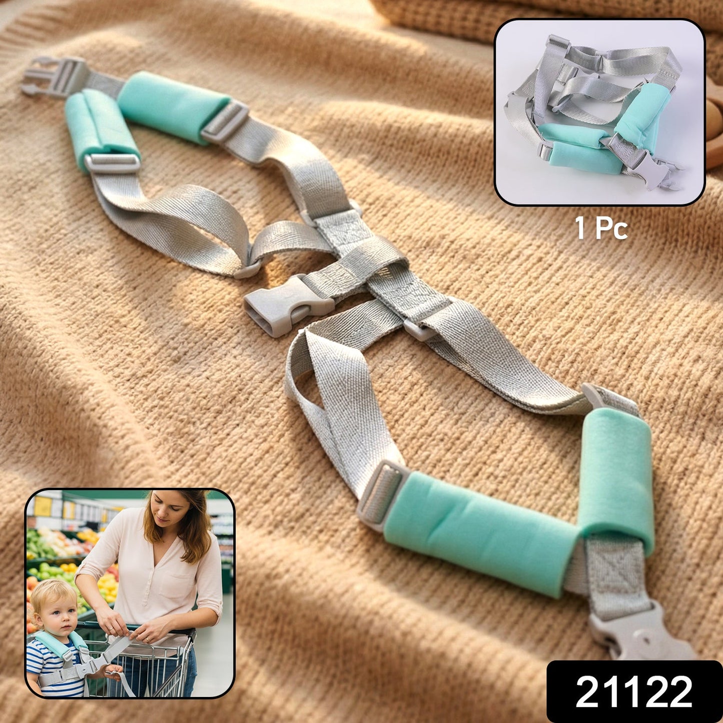 Soft padded baby safety harness strap for secure toddler walking assistance