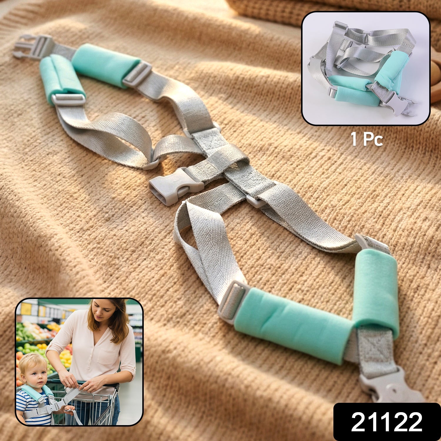 Soft padded baby safety harness strap for secure toddler walking assistance