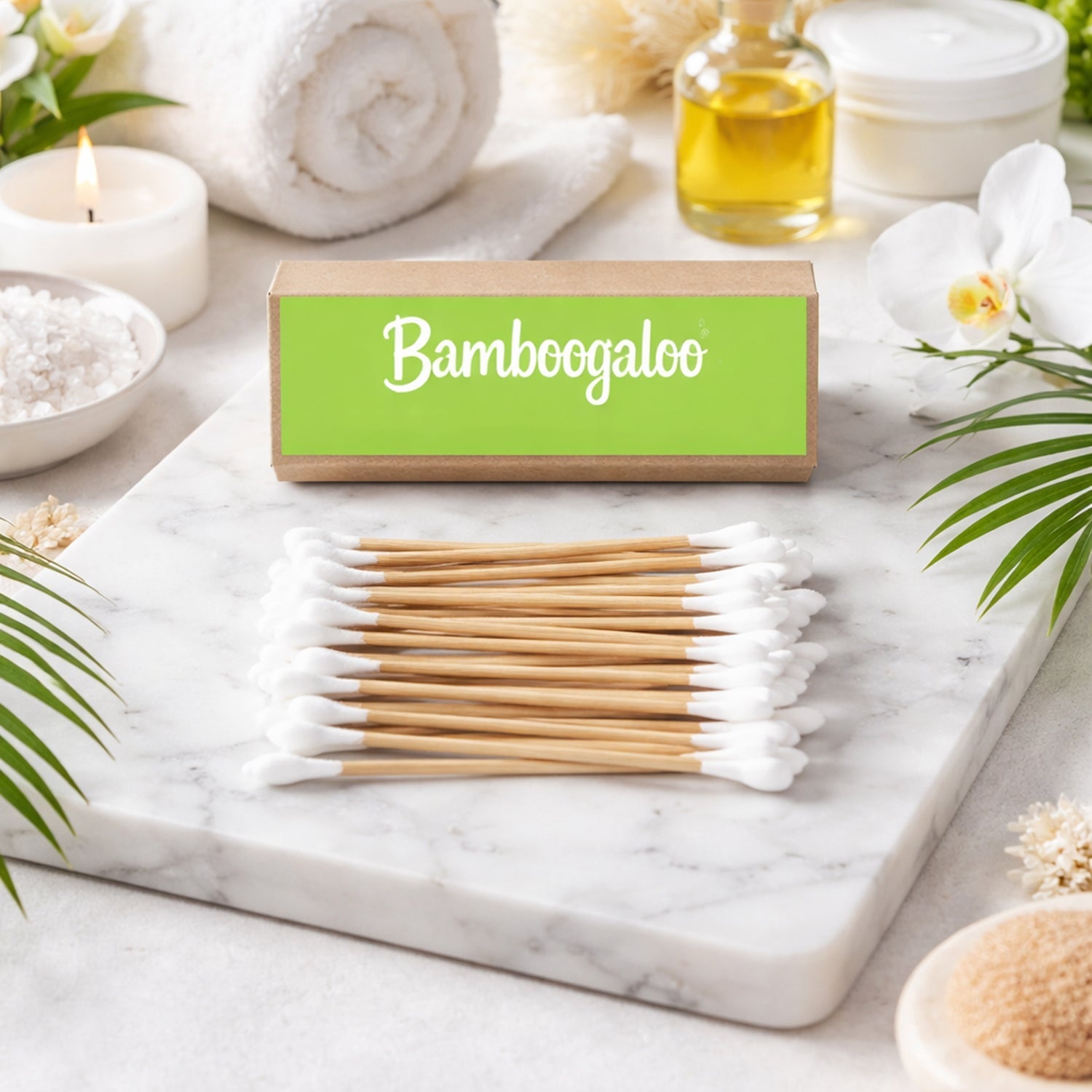 Bamboo Toothbrush Set for Adults (Pack of 4, With Cotton buds)