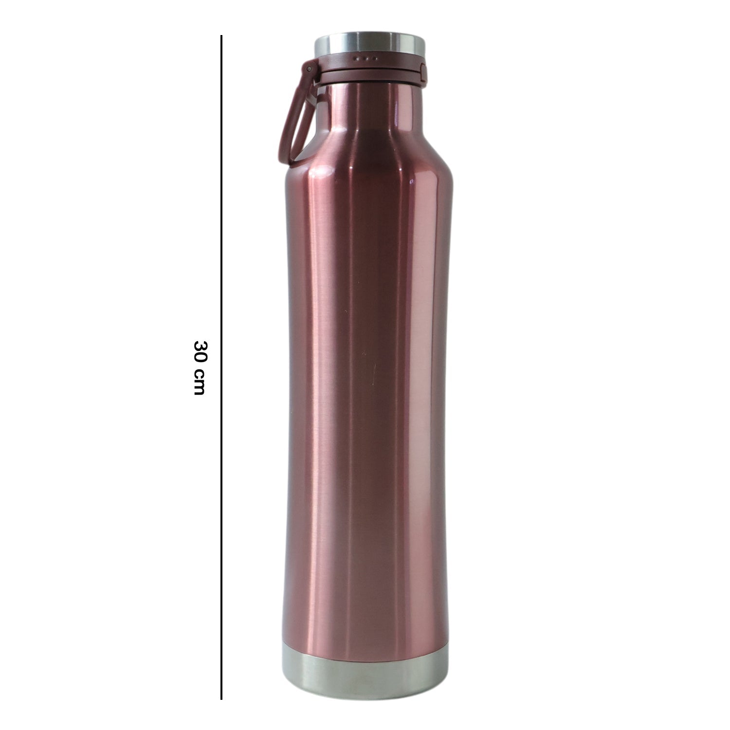 Stainless steel vacuum insulated water bottle for hot or cold drinks