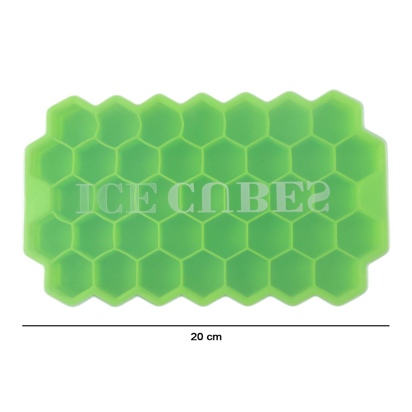 Honeycomb pattern ice cube tray in flexible silicone material