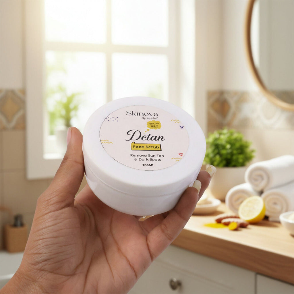 Eyelet Detan Face Scrub for Sun Tan & Dark Spots Removal (100Ml)