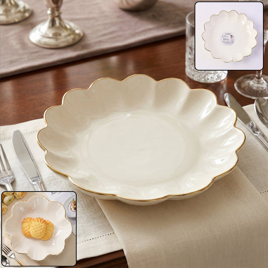 Decorative lotus flower serving tray ideal for snacks and dry fruits