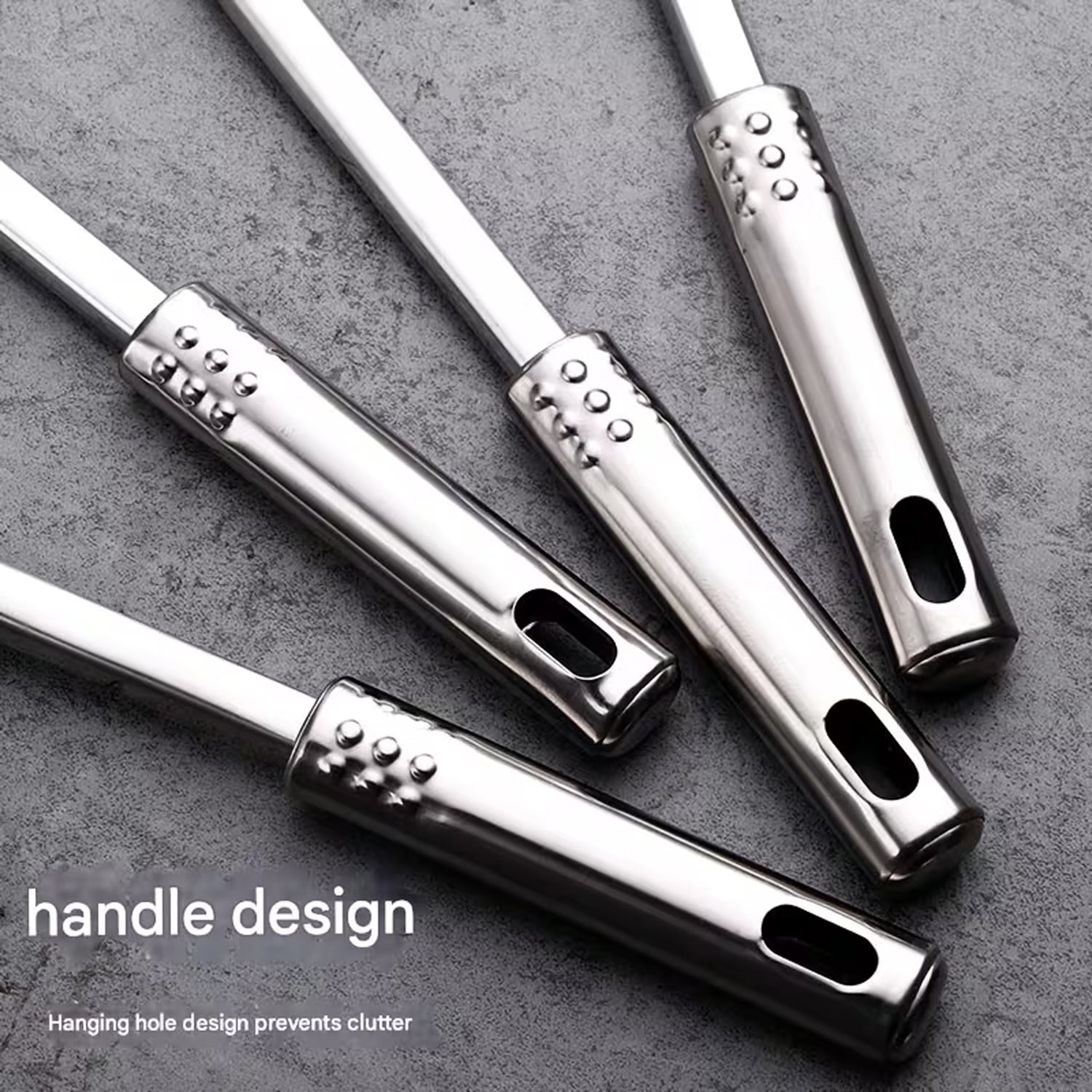 Hanging handles on kitchen utensils