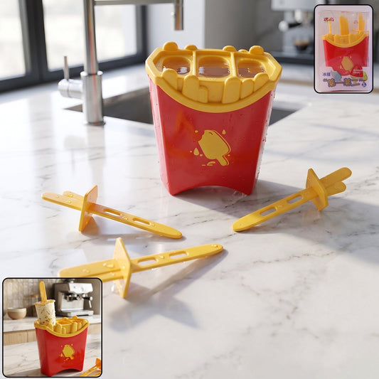 French fries shaped ice popsicle mould for fun summer treats